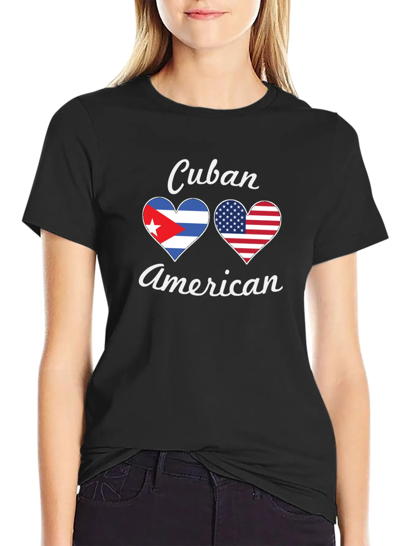 Cuban American Flag Hearts Timeless Short Sleeve Tee – Comfy And Minimalist Design