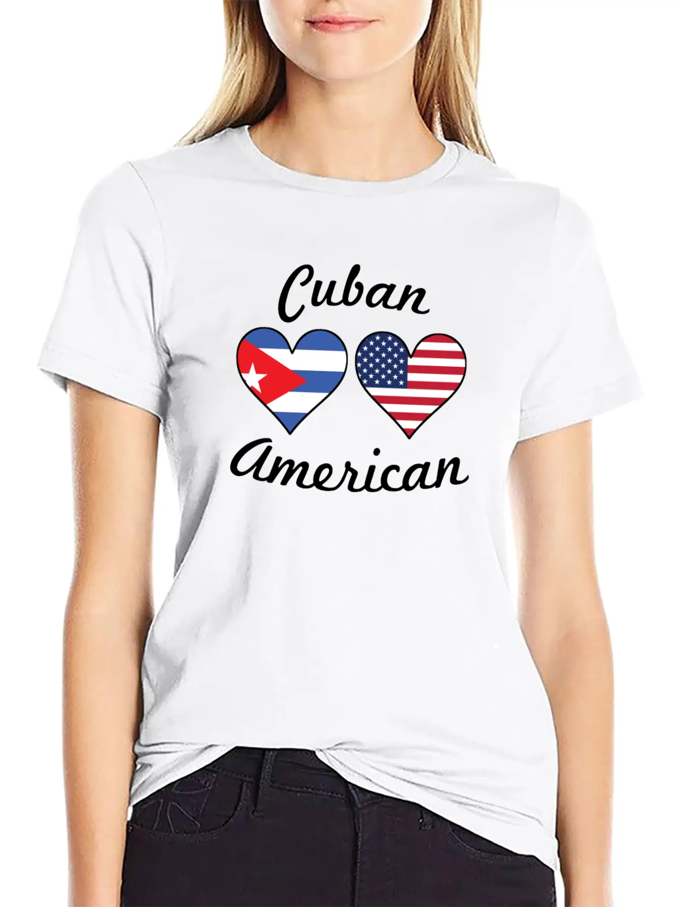 Cuban American Flag Hearts Timeless Short Sleeve Tee – Comfy And Minimalist Design