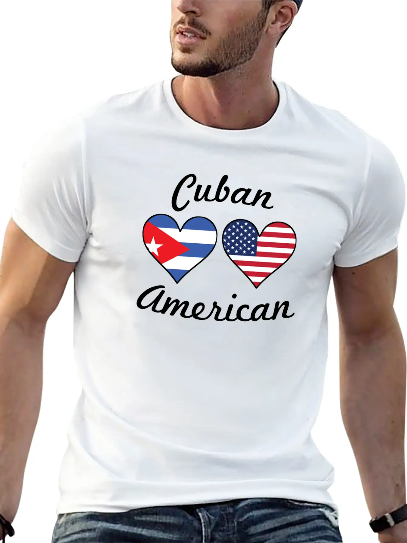 Cuban American Flag Hearts Timeless Short Sleeve Tee – Comfy And Minimalist Design