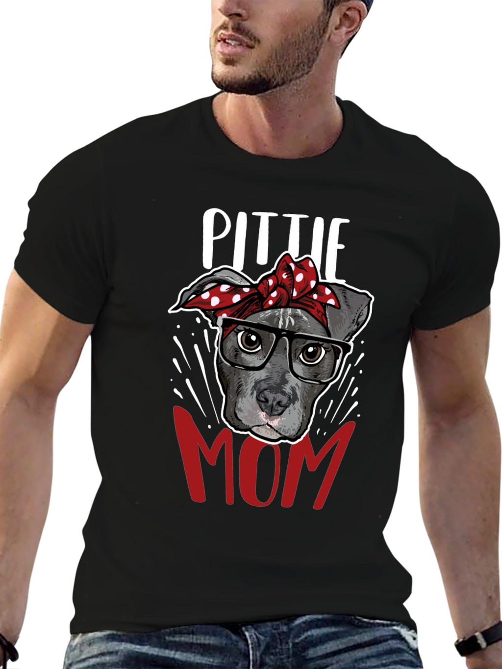 Pitbull Mom T-Shirt - Dog Lover Tee