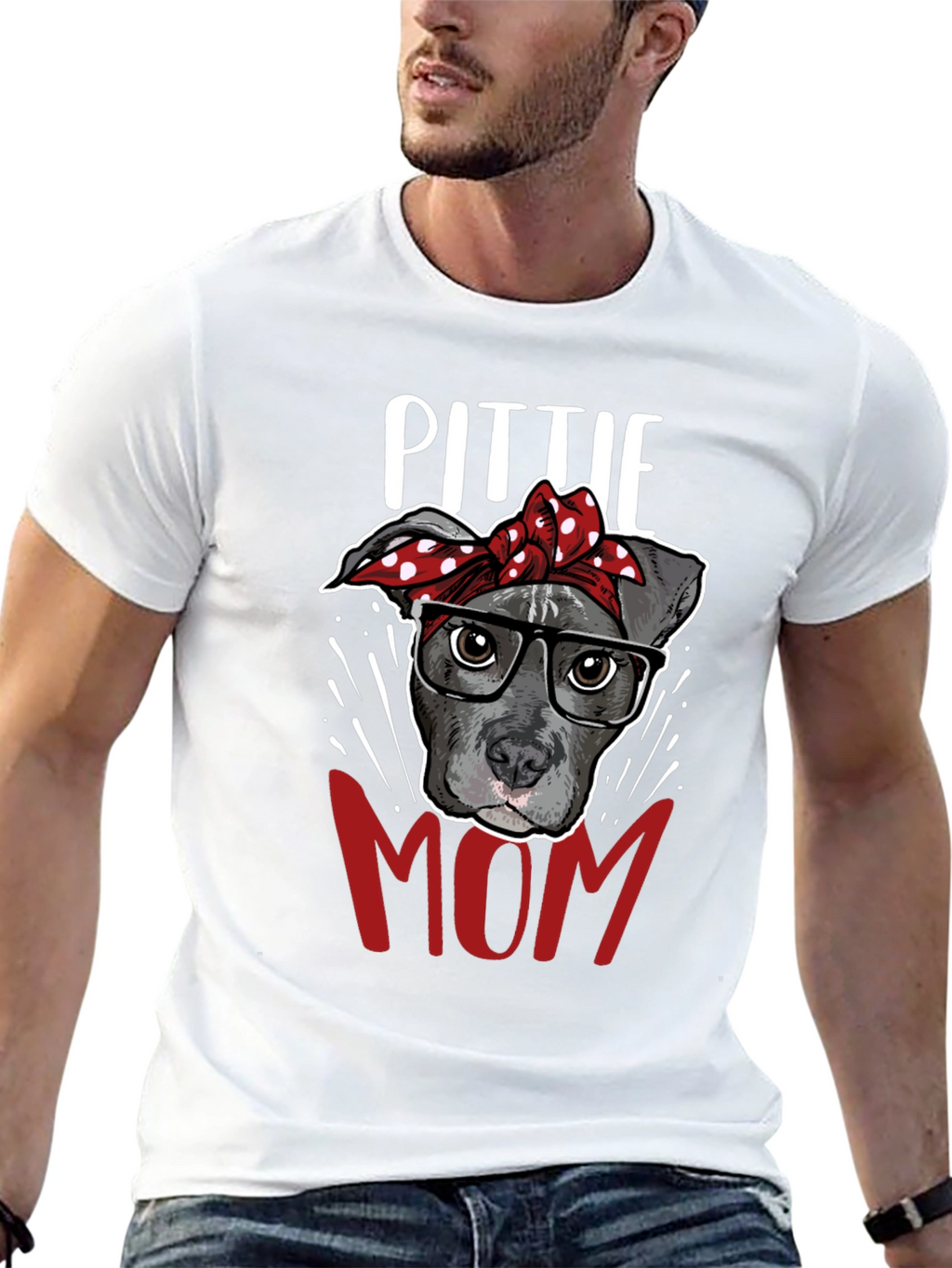 Pitbull Mom T-Shirt - Dog Lover Tee