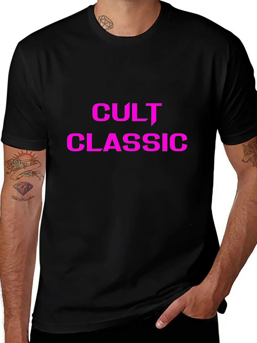 CULT CLASSIC (PINK PRINT) Timeless Short Sleeve Tee – Comfy And Minimalist Design