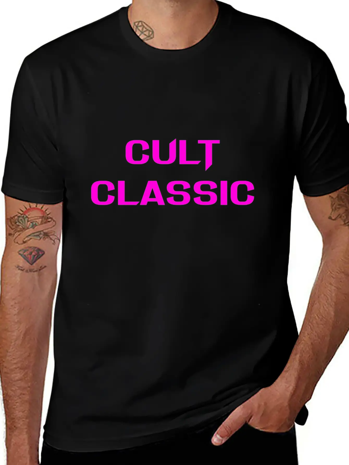 CULT CLASSIC (PINK PRINT) Timeless Short Sleeve Tee – Comfy And Minimalist Design