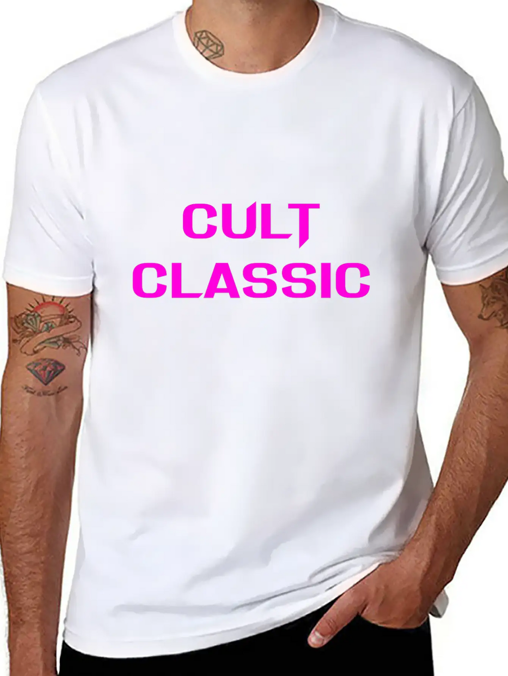 CULT CLASSIC (PINK PRINT) Timeless Short Sleeve Tee – Comfy And Minimalist Design