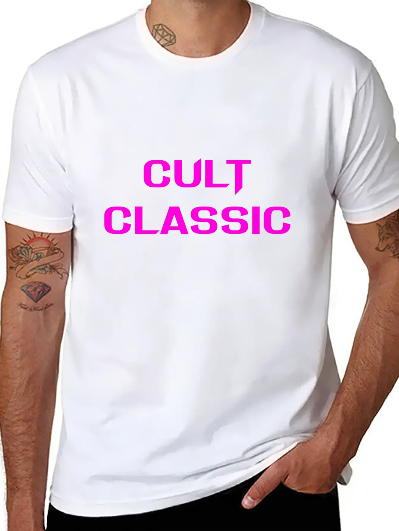 CULT CLASSIC (PINK PRINT) Timeless Short Sleeve Tee – Comfy And Minimalist Design