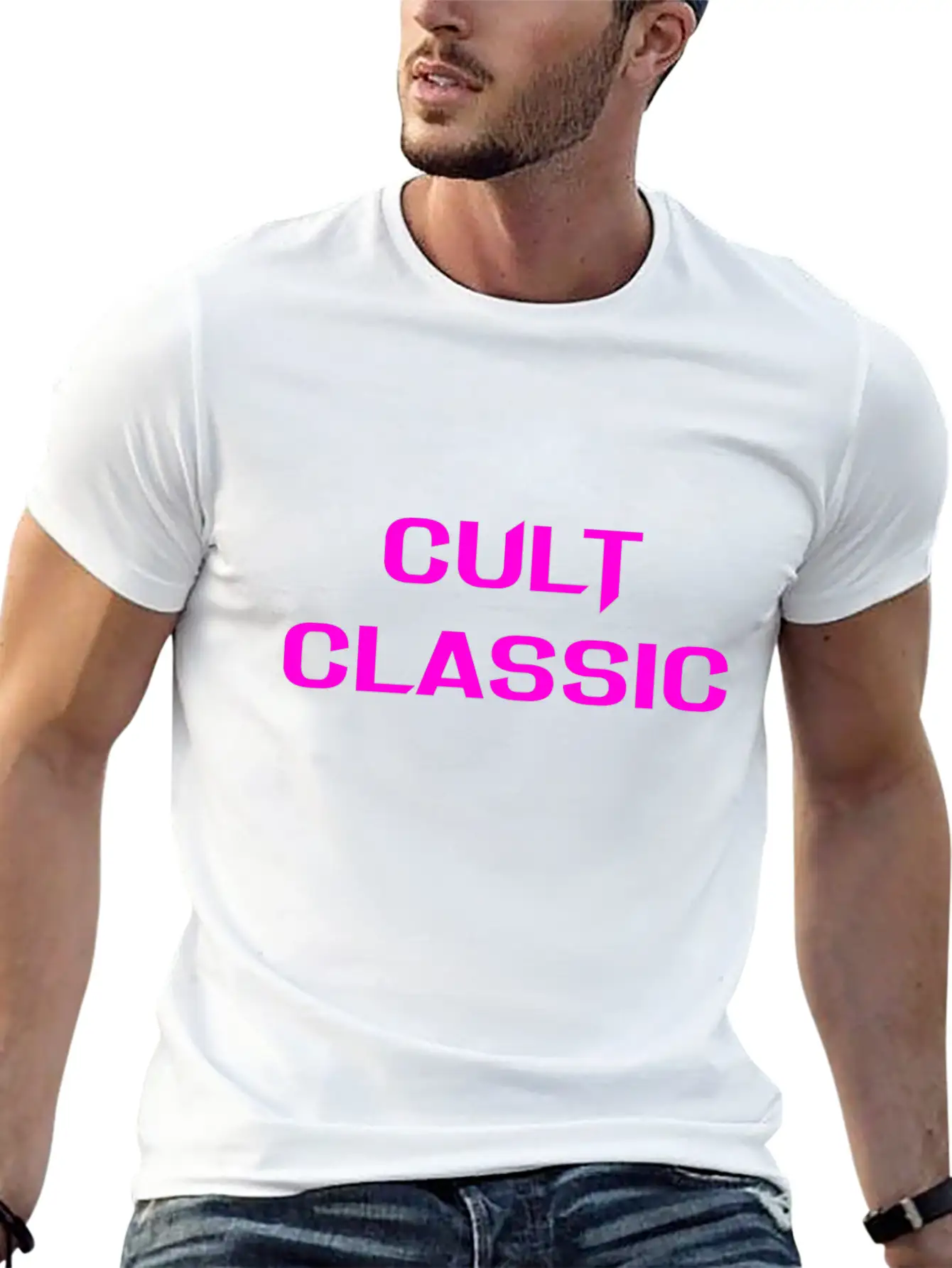 CULT CLASSIC (PINK PRINT) Timeless Short Sleeve Tee – Comfy And Minimalist Design