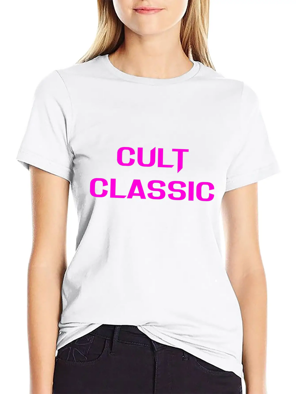 CULT CLASSIC (PINK PRINT) Timeless Short Sleeve Tee – Comfy And Minimalist Design