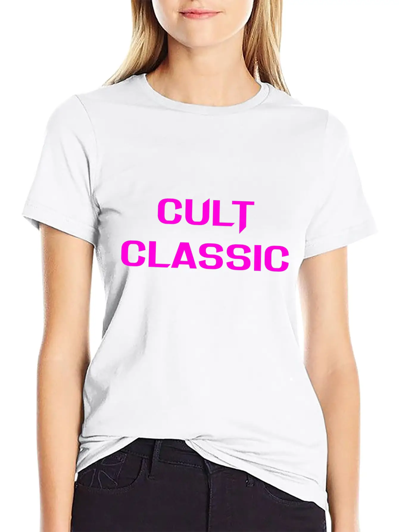 CULT CLASSIC (PINK PRINT) Timeless Short Sleeve Tee – Comfy And Minimalist Design