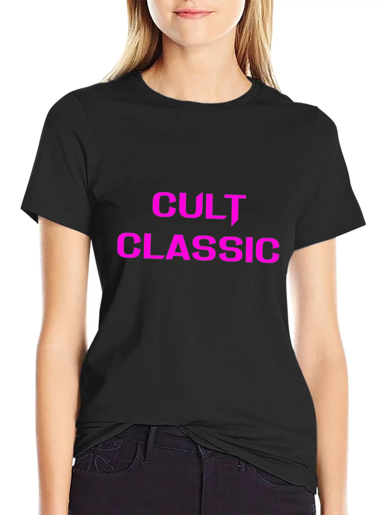 CULT CLASSIC (PINK PRINT) Timeless Short Sleeve Tee – Comfy And Minimalist Design