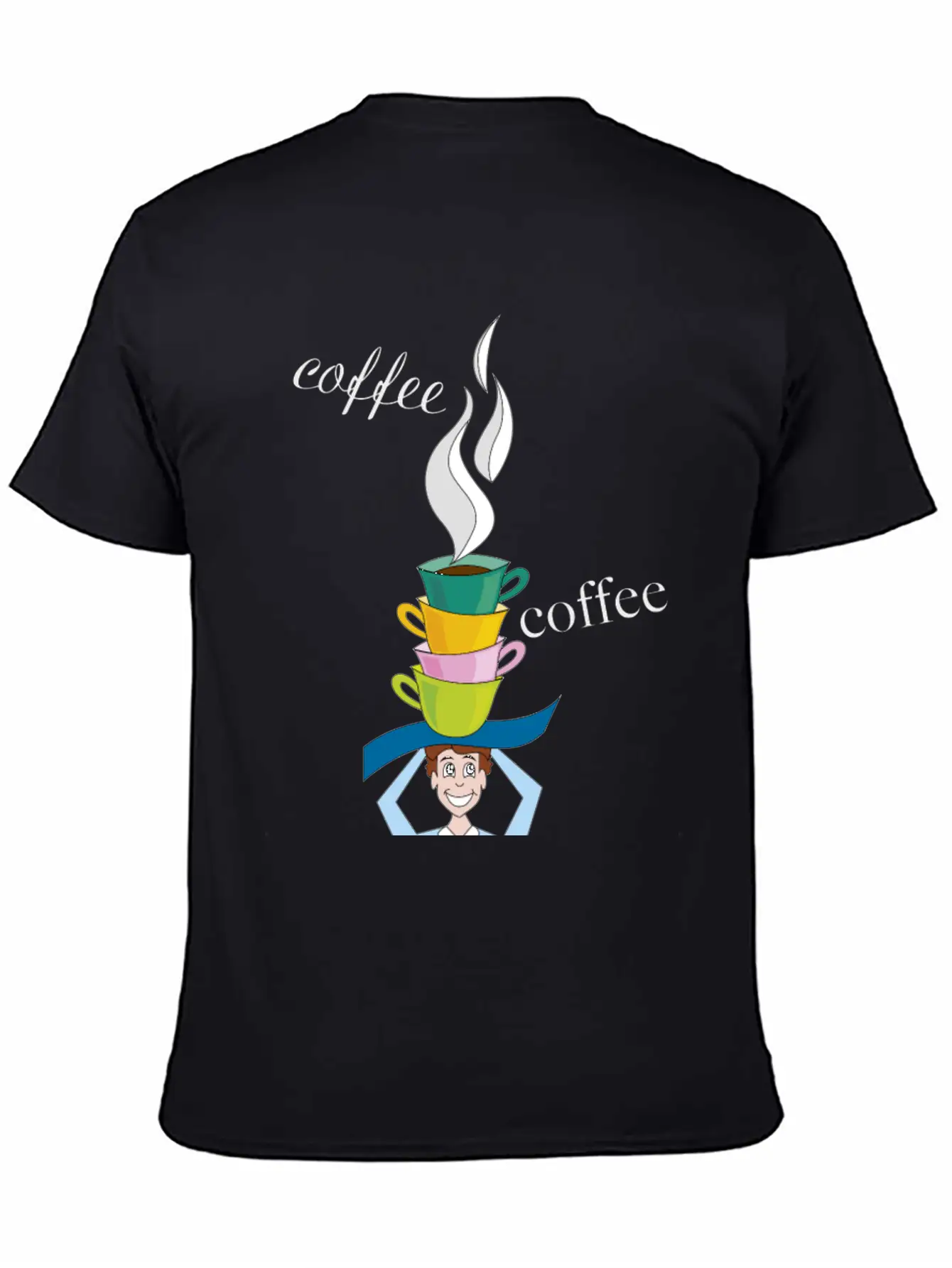 Cups Of Coffee With Character Timeless Short Sleeve Tee – Comfy And Minimalist Design