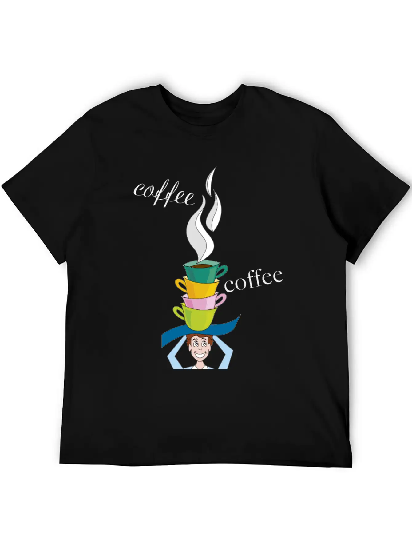 Cups Of Coffee With Character Timeless Short Sleeve Tee – Comfy And Minimalist Design