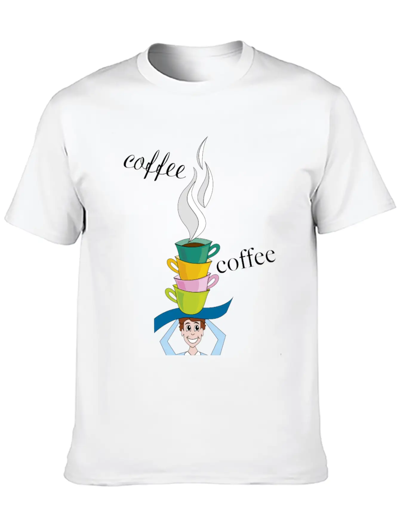 Cups Of Coffee With Character Timeless Short Sleeve Tee – Comfy And Minimalist Design