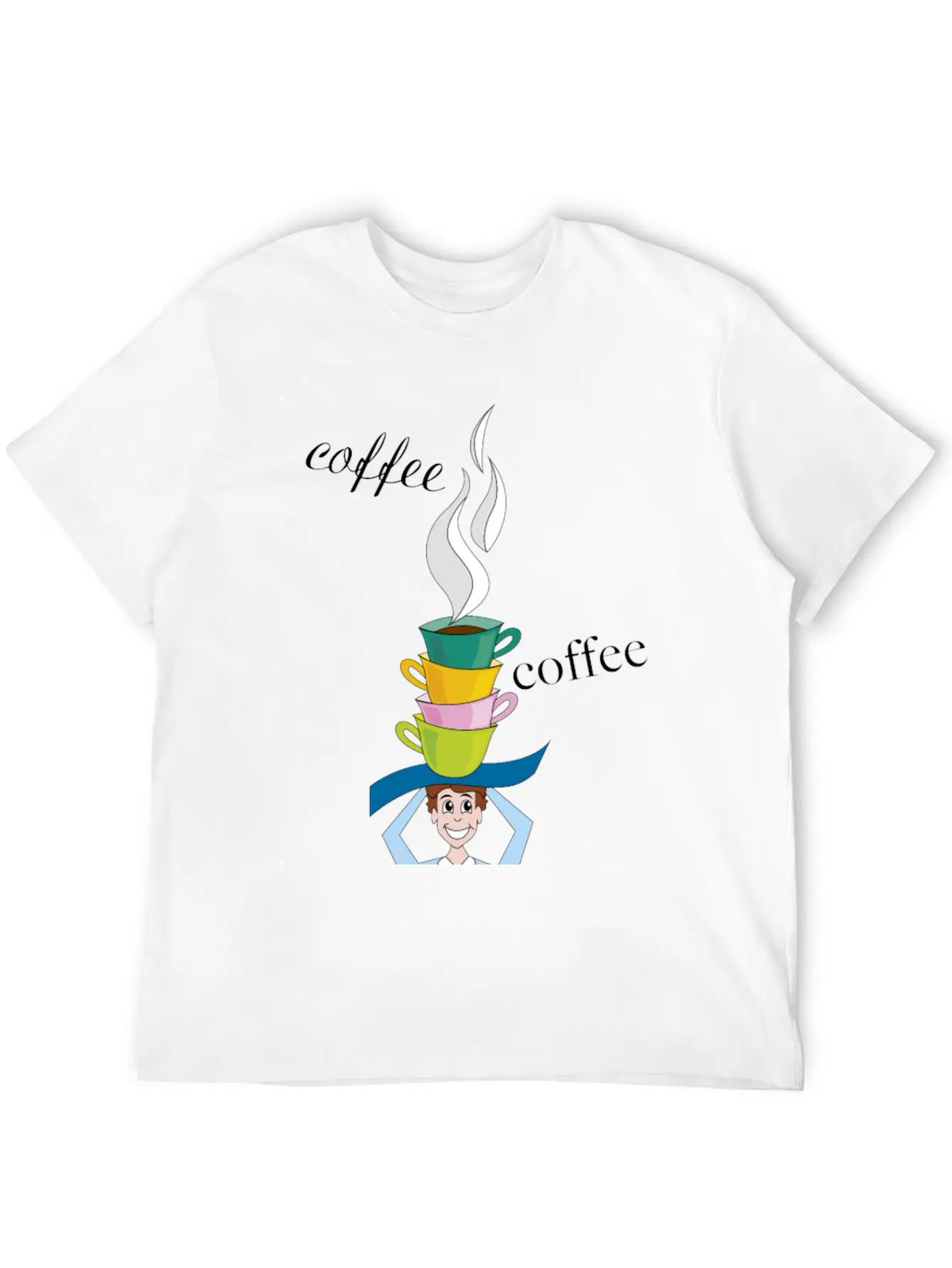 Cups Of Coffee With Character Timeless Short Sleeve Tee – Comfy And Minimalist Design