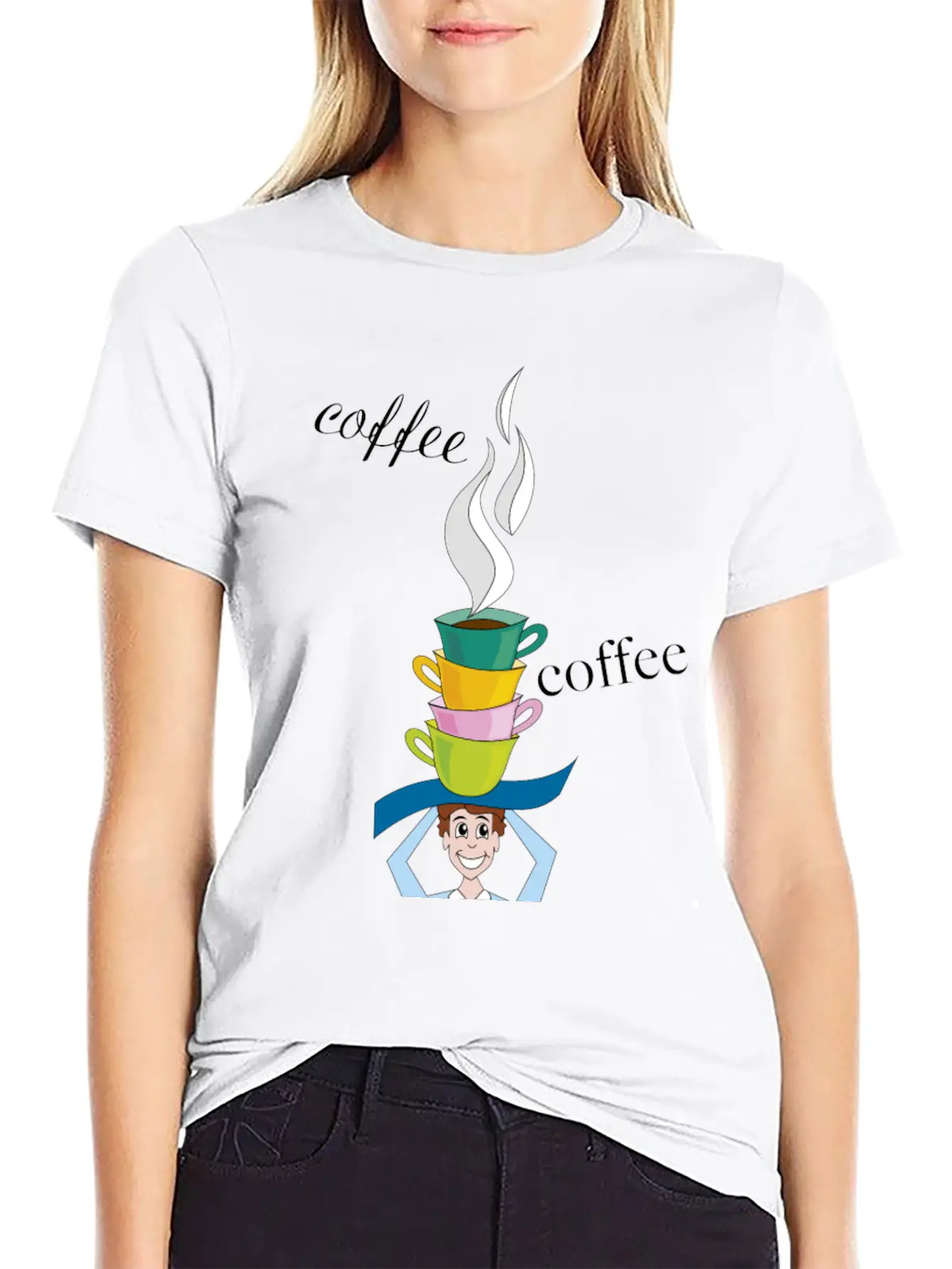 Cups Of Coffee With Character Timeless Short Sleeve Tee – Comfy And Minimalist Design