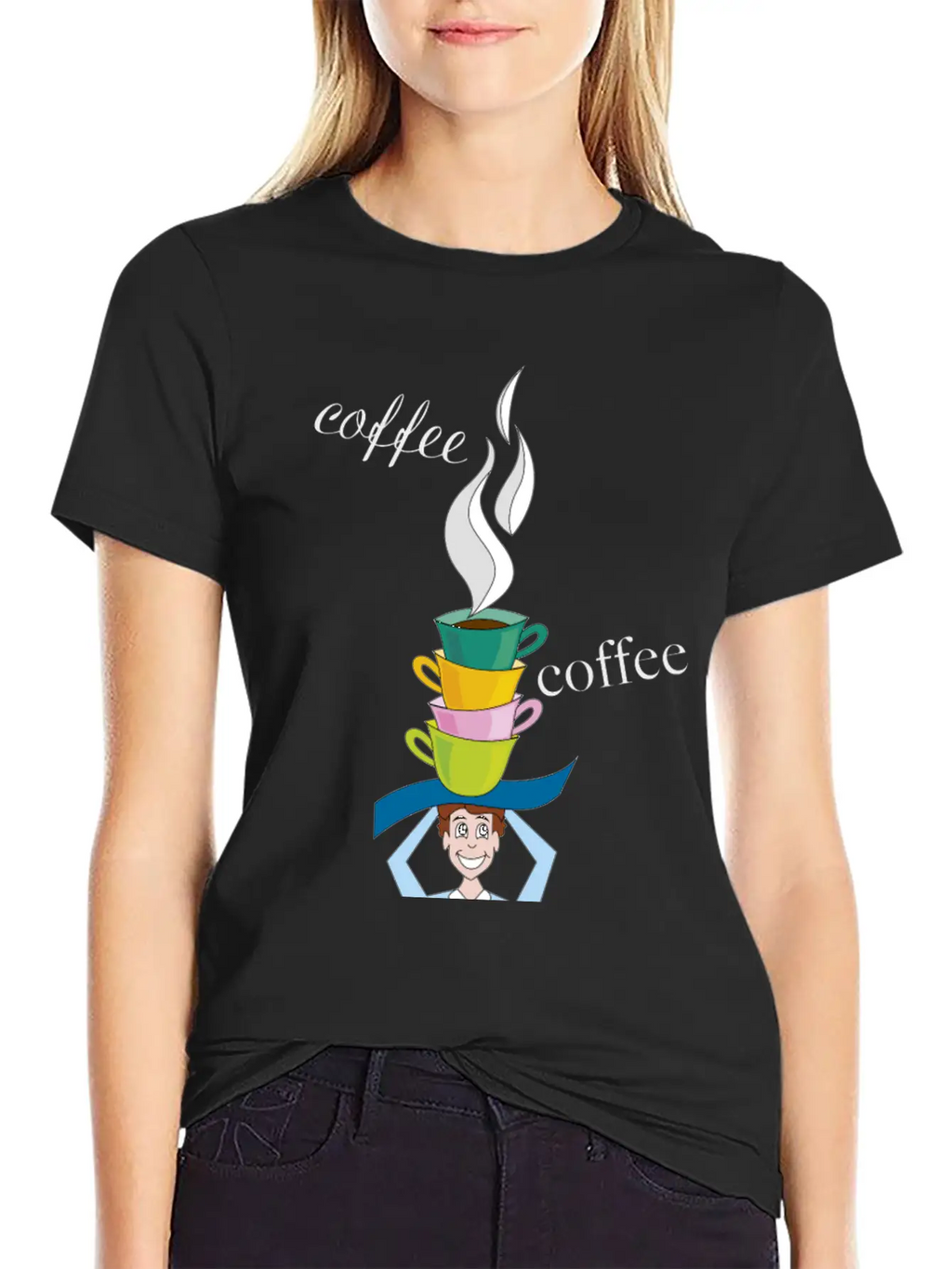 Cups Of Coffee With Character Timeless Short Sleeve Tee – Comfy And Minimalist Design