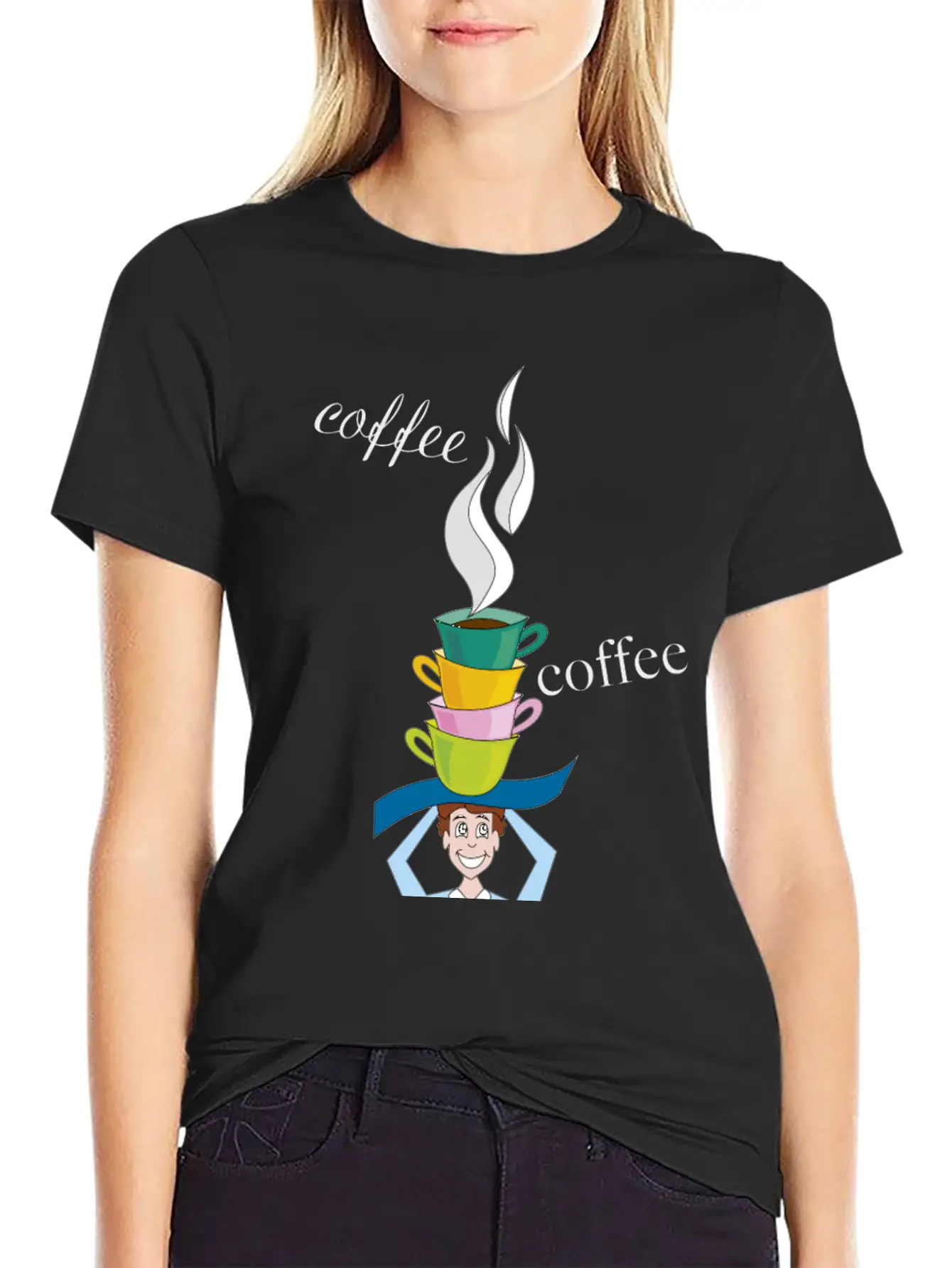 Cups Of Coffee With Character Timeless Short Sleeve Tee – Comfy And Minimalist Design