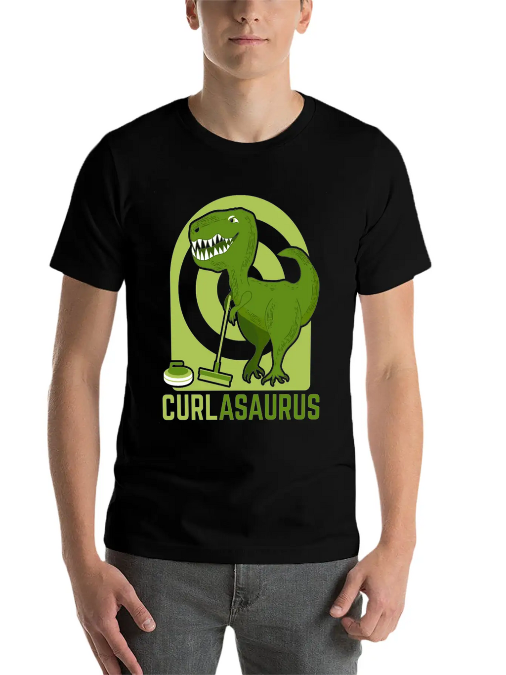 Curlasaurus Curler Sport Curling Stone Dinosaur Classic Cotton Tee – Unisex Comfort For Any Season