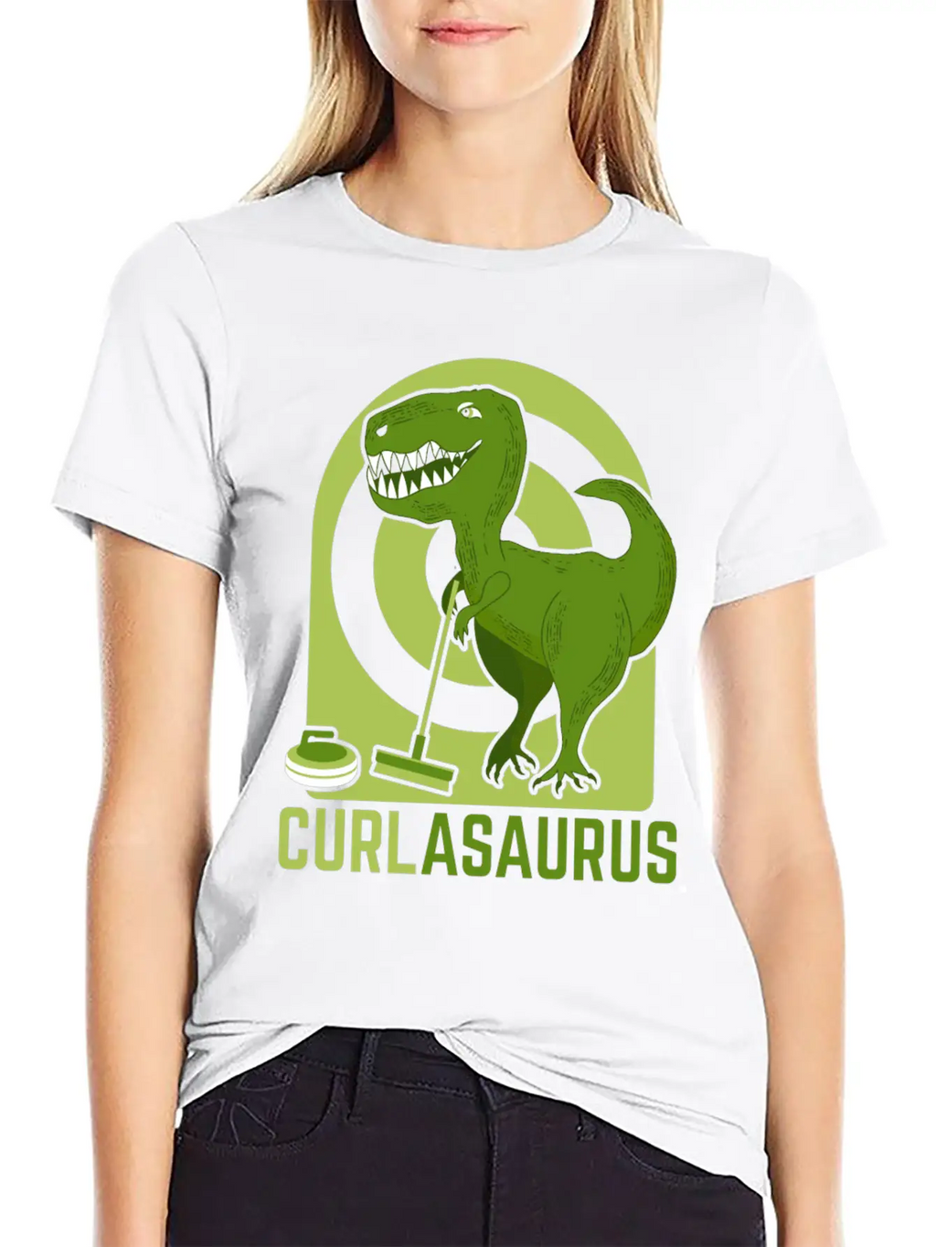 Curlasaurus Curler Sport Curling Stone Dinosaur Classic Cotton Tee – Unisex Comfort For Any Season