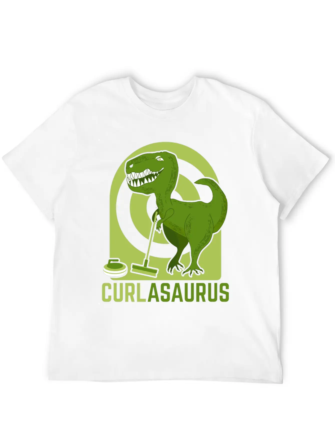 Curlasaurus Curler Sport Curling Stone Dinosaur Classic Cotton Tee – Unisex Comfort For Any Season