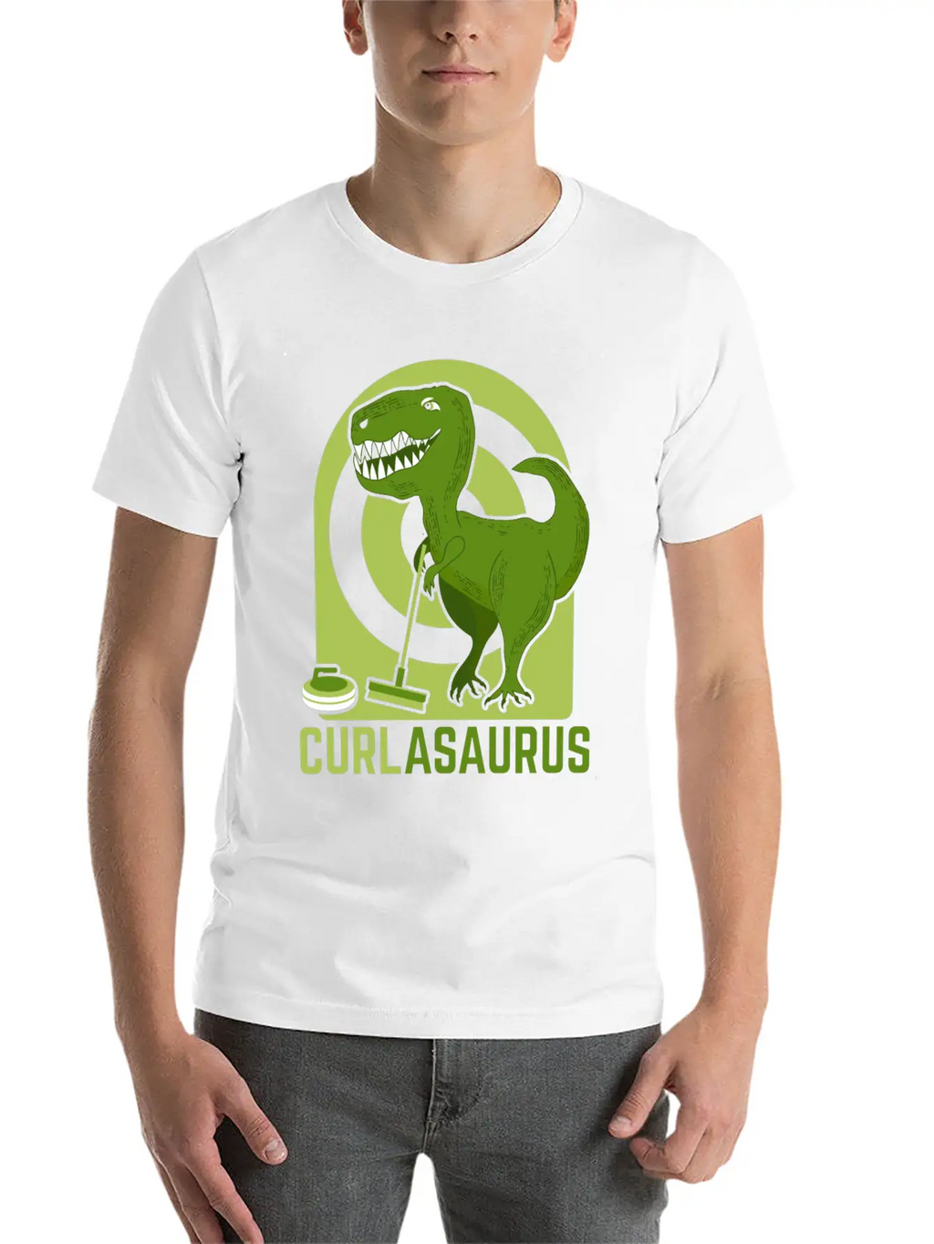 Curlasaurus Curler Sport Curling Stone Dinosaur Classic Cotton Tee – Unisex Comfort For Any Season