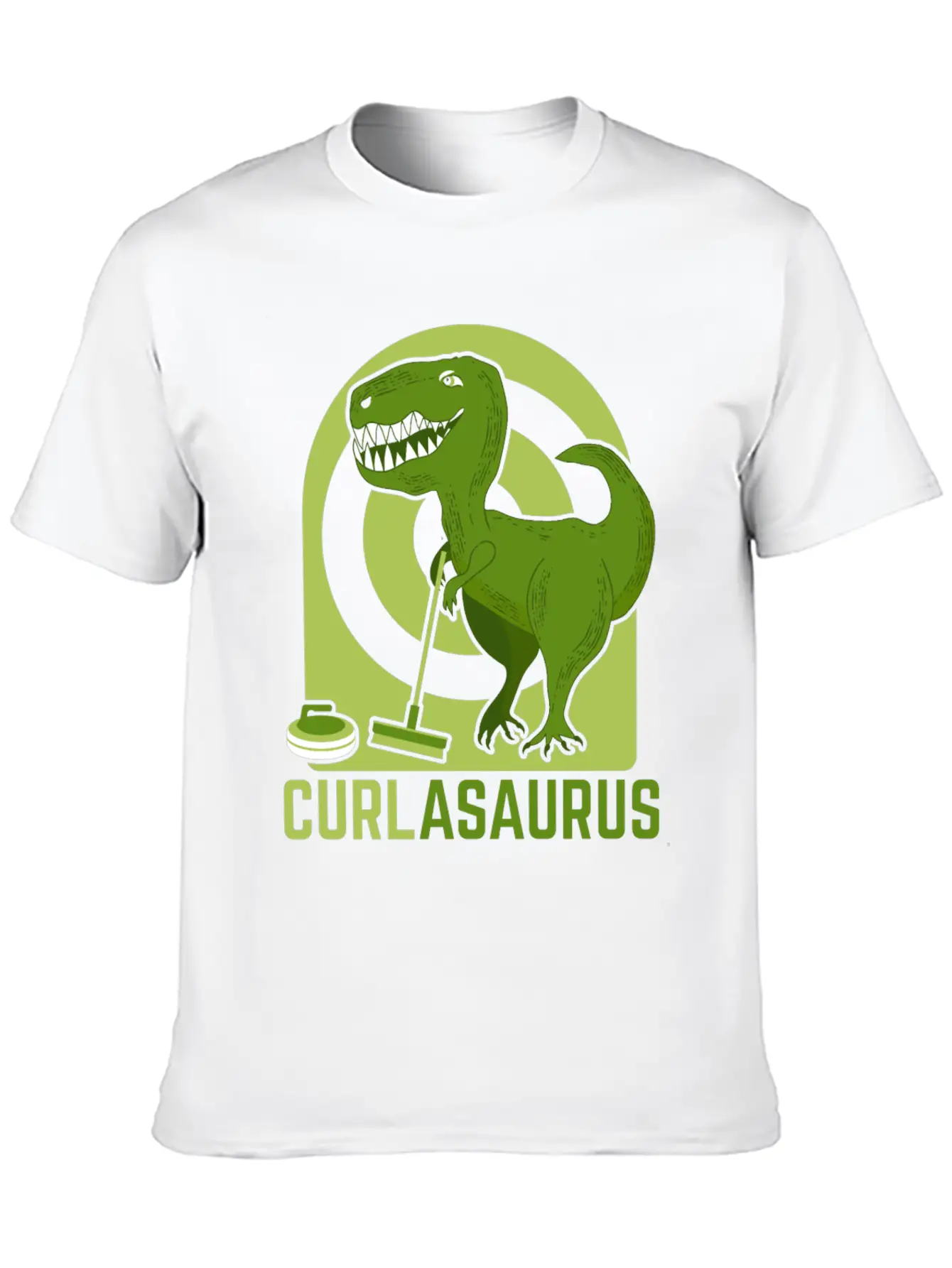 Curlasaurus Curler Sport Curling Stone Dinosaur Classic Cotton Tee – Unisex Comfort For Any Season