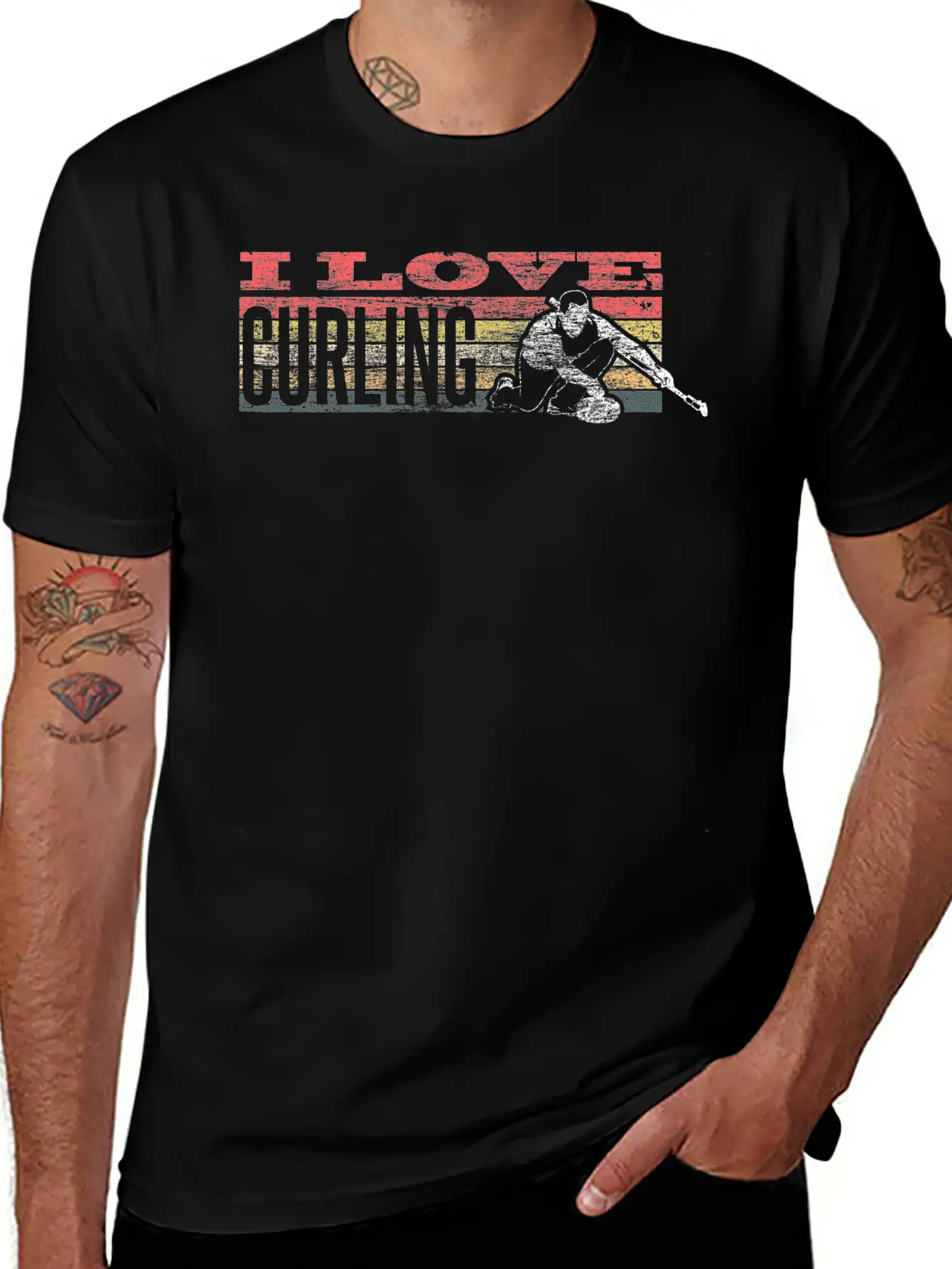 Curling Dolly Team Sport Gift Stylish Everyday T-Shirt – Unisex Basic Cotton Tee