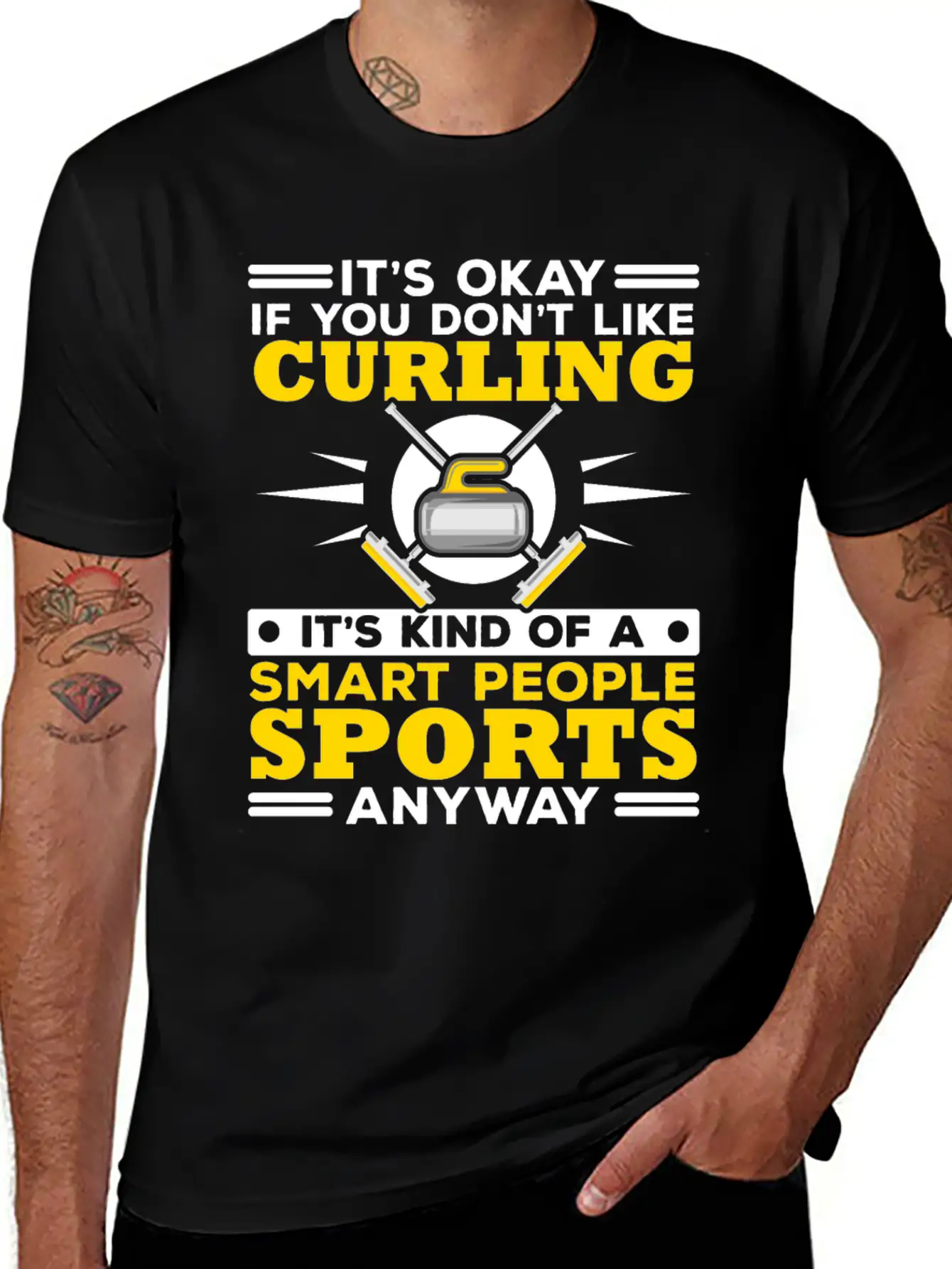 Curling Player Curler Sport Lover Curling Stone Relaxed Everyday Tee – Lightweight And Durable Cotton