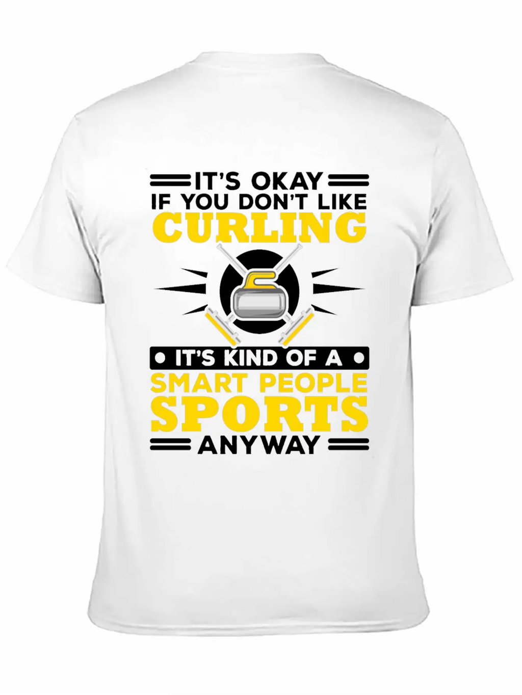 Curling Player Curler Sport Lover Curling Stone Relaxed Everyday Tee – Lightweight And Durable Cotton