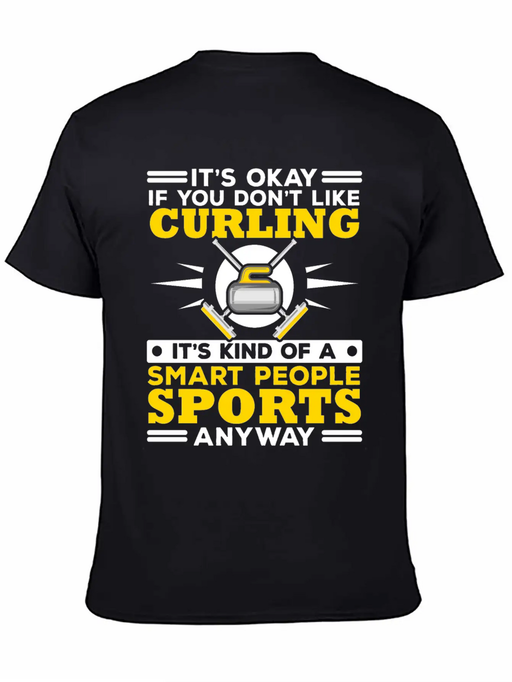 Curling Player Curler Sport Lover Curling Stone Relaxed Everyday Tee – Lightweight And Durable Cotton