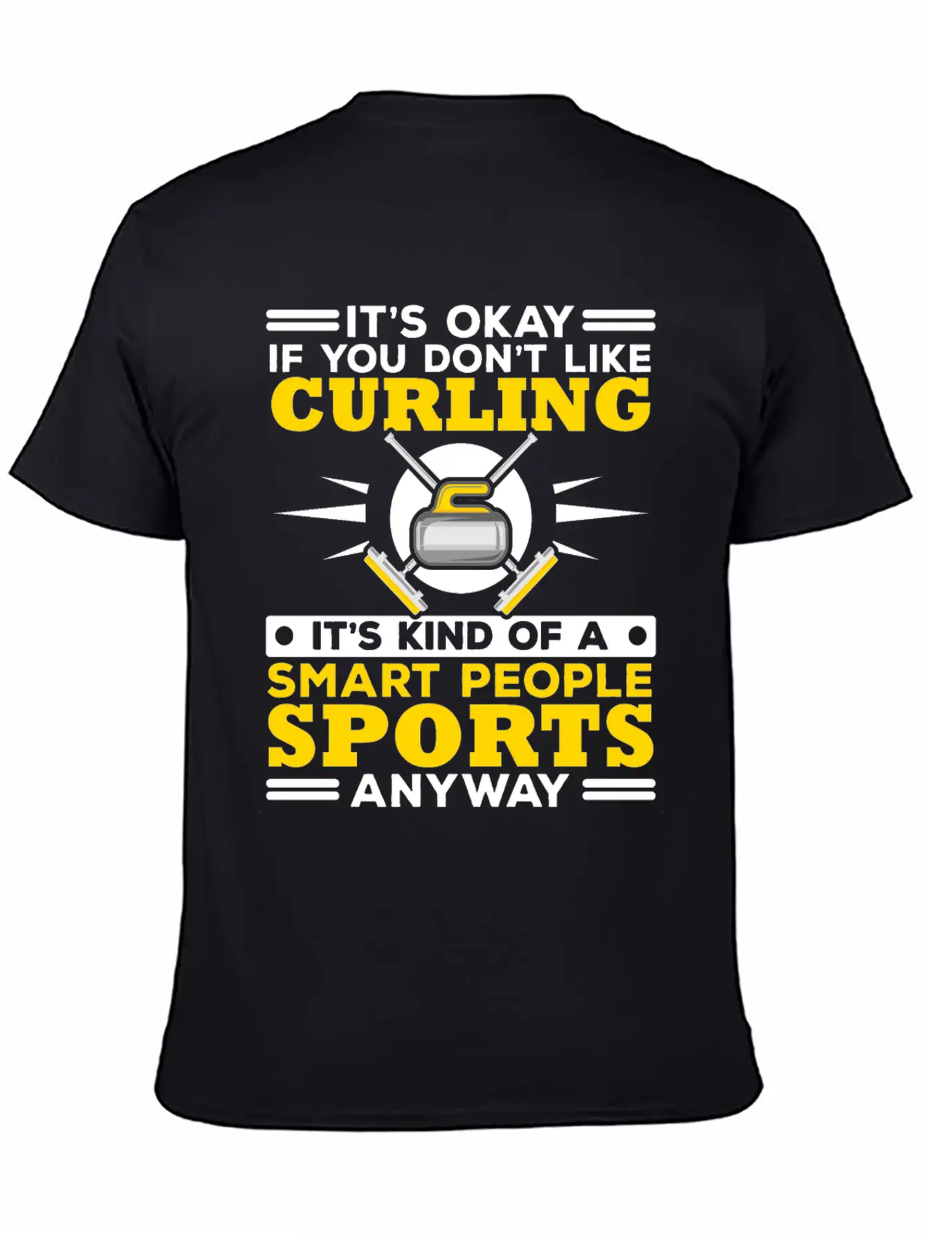 Curling Player Curler Sport Lover Curling Stone Relaxed Everyday Tee – Lightweight And Durable Cotton