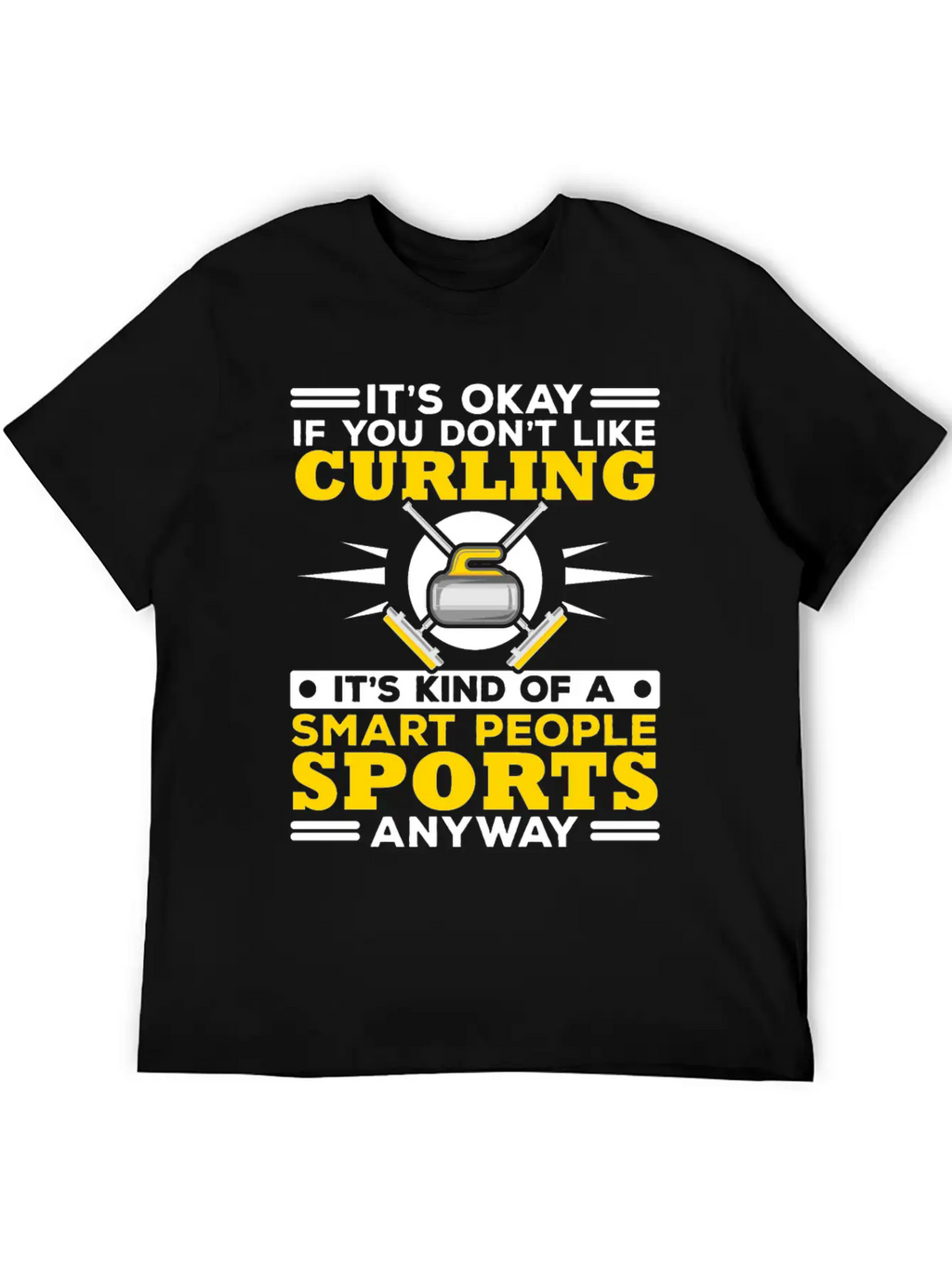 Curling Player Curler Sport Lover Curling Stone Relaxed Everyday Tee – Lightweight And Durable Cotton