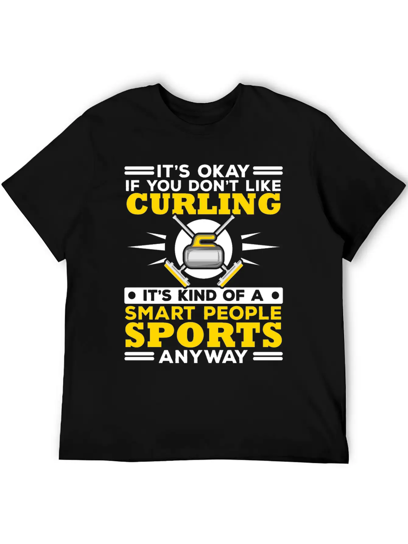 Curling Player Curler Sport Lover Curling Stone Relaxed Everyday Tee – Lightweight And Durable Cotton