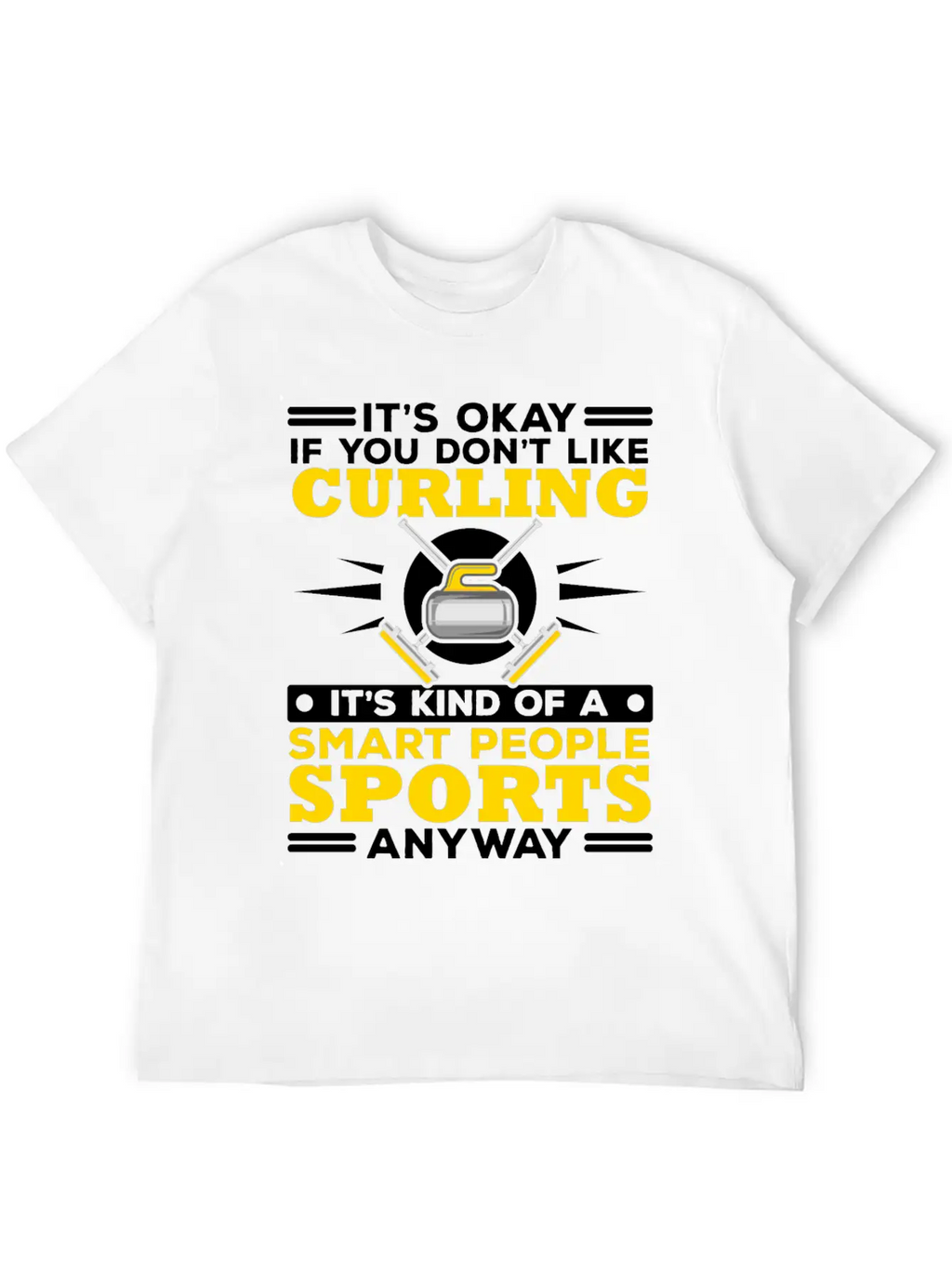 Curling Player Curler Sport Lover Curling Stone Relaxed Everyday Tee – Lightweight And Durable Cotton