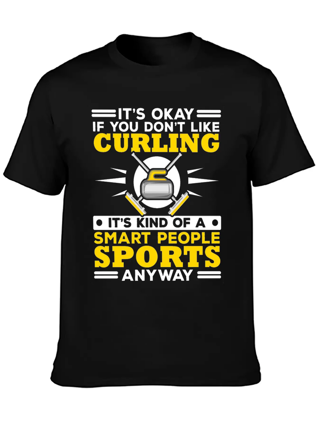 Curling Player Curler Sport Lover Curling Stone Relaxed Everyday Tee – Lightweight And Durable Cotton