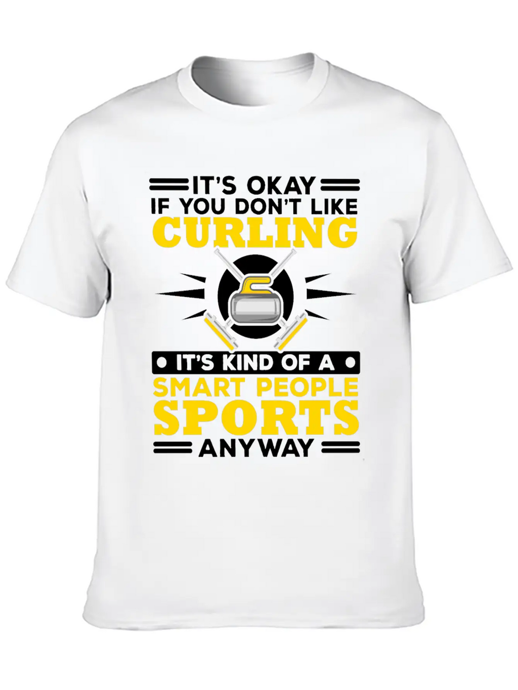 Curling Player Curler Sport Lover Curling Stone Relaxed Everyday Tee – Lightweight And Durable Cotton