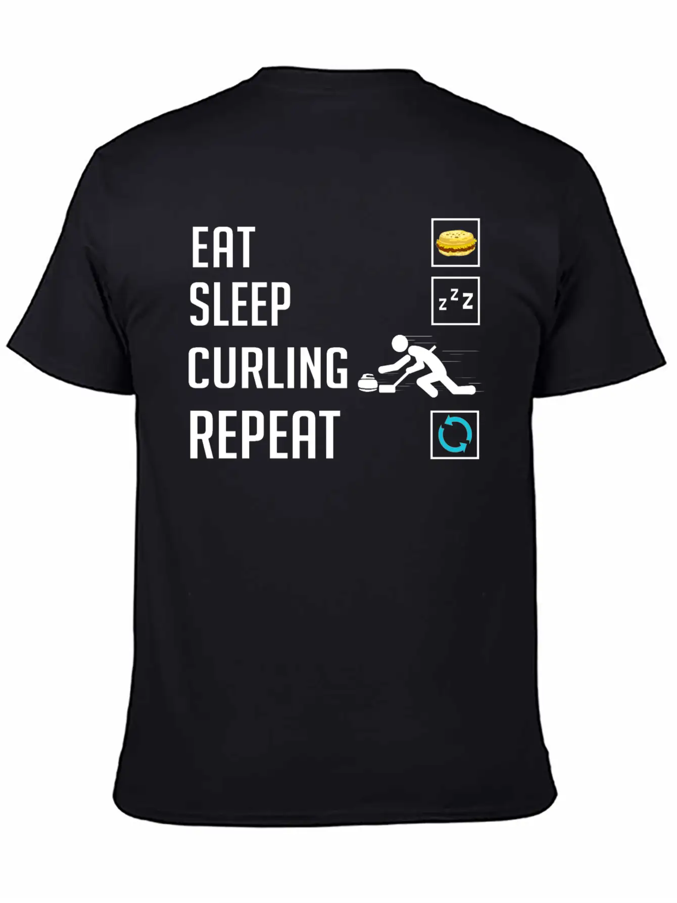 Curling Sport Game Curler Player Stones Broom Curl Relaxed Everyday Tee – Lightweight And Durable Cotton
