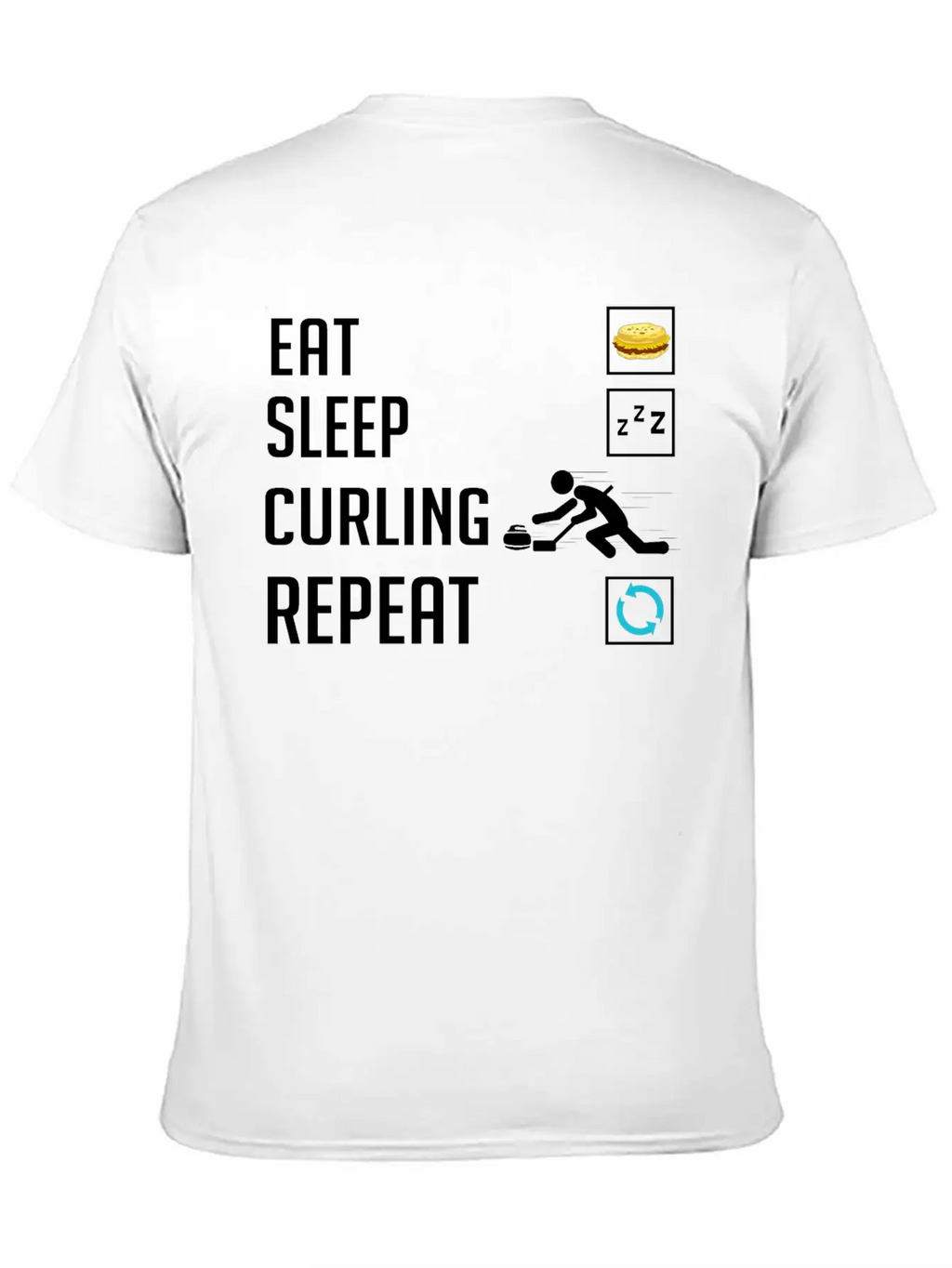 Curling Sport Game Curler Player Stones Broom Curl Relaxed Everyday Tee – Lightweight And Durable Cotton