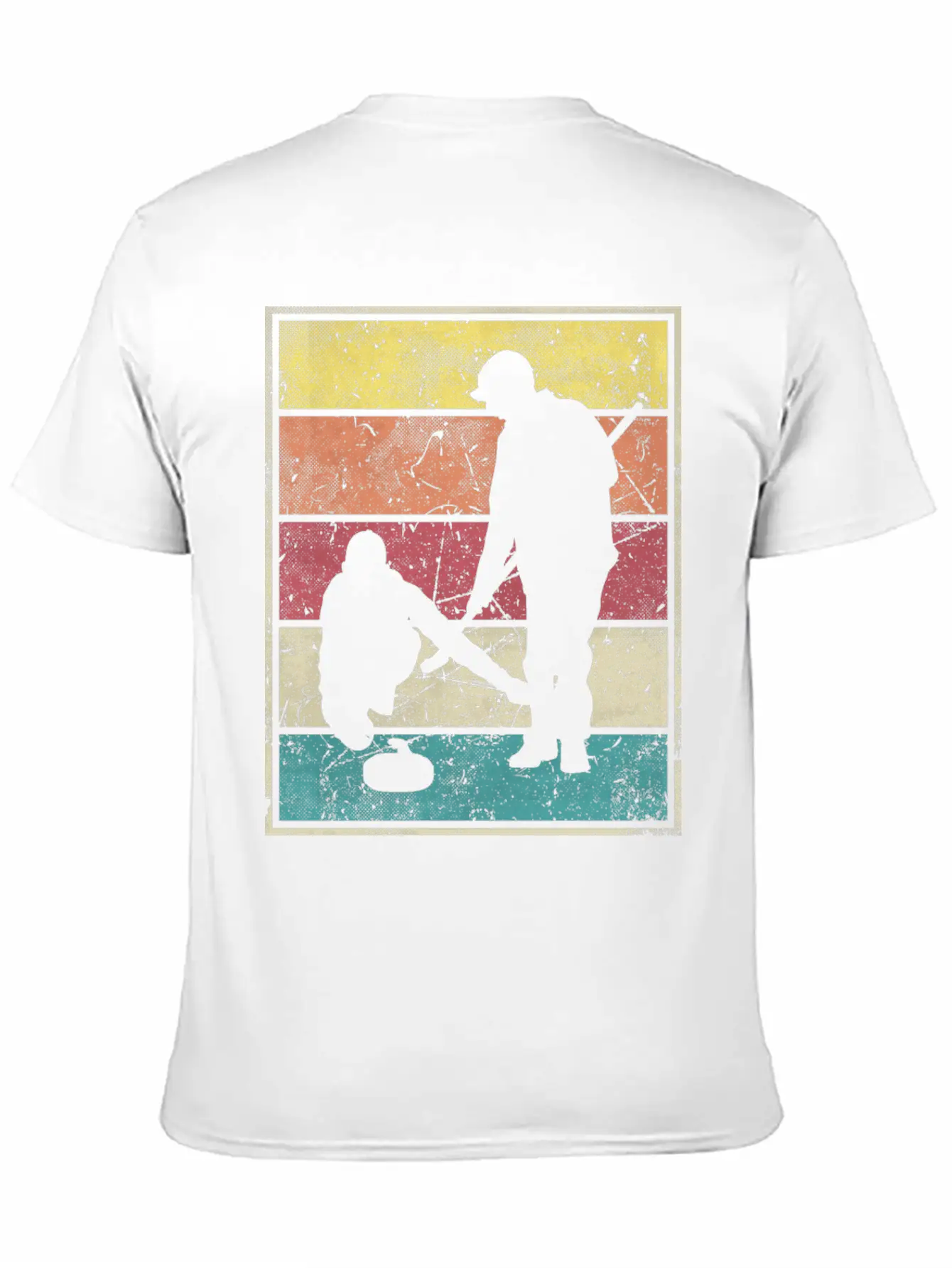 Curling Team Broom Stone Basic Graphic T-Shirt – Daily Comfort In Soft Cotton