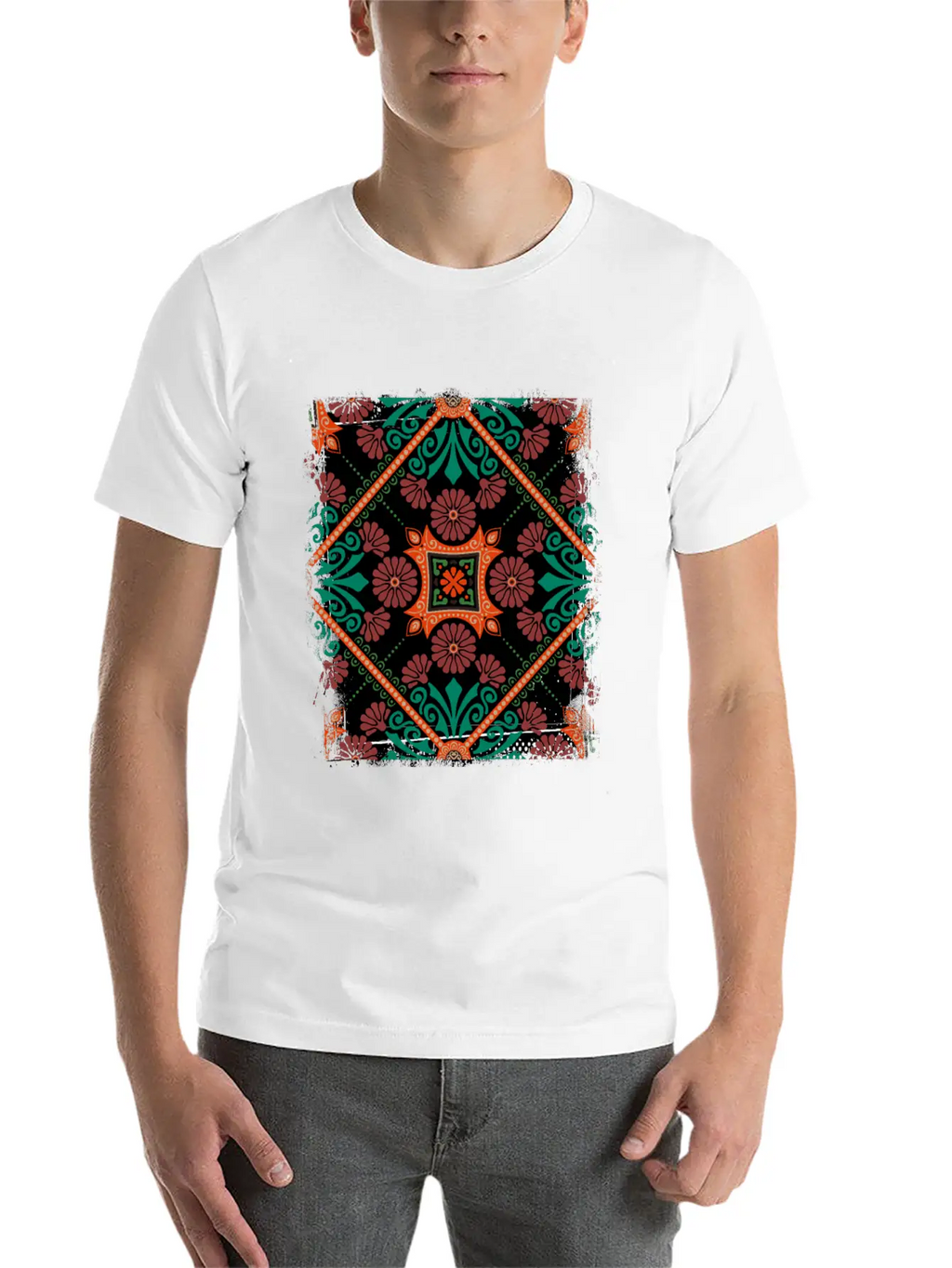 Custom Mosaic Timeless Short Sleeve Tee – Comfy And Minimalist Design