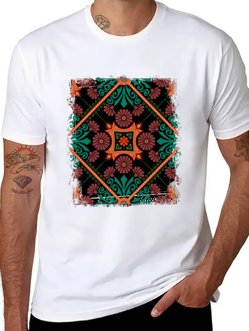 Custom Mosaic Timeless Short Sleeve Tee – Comfy And Minimalist Design