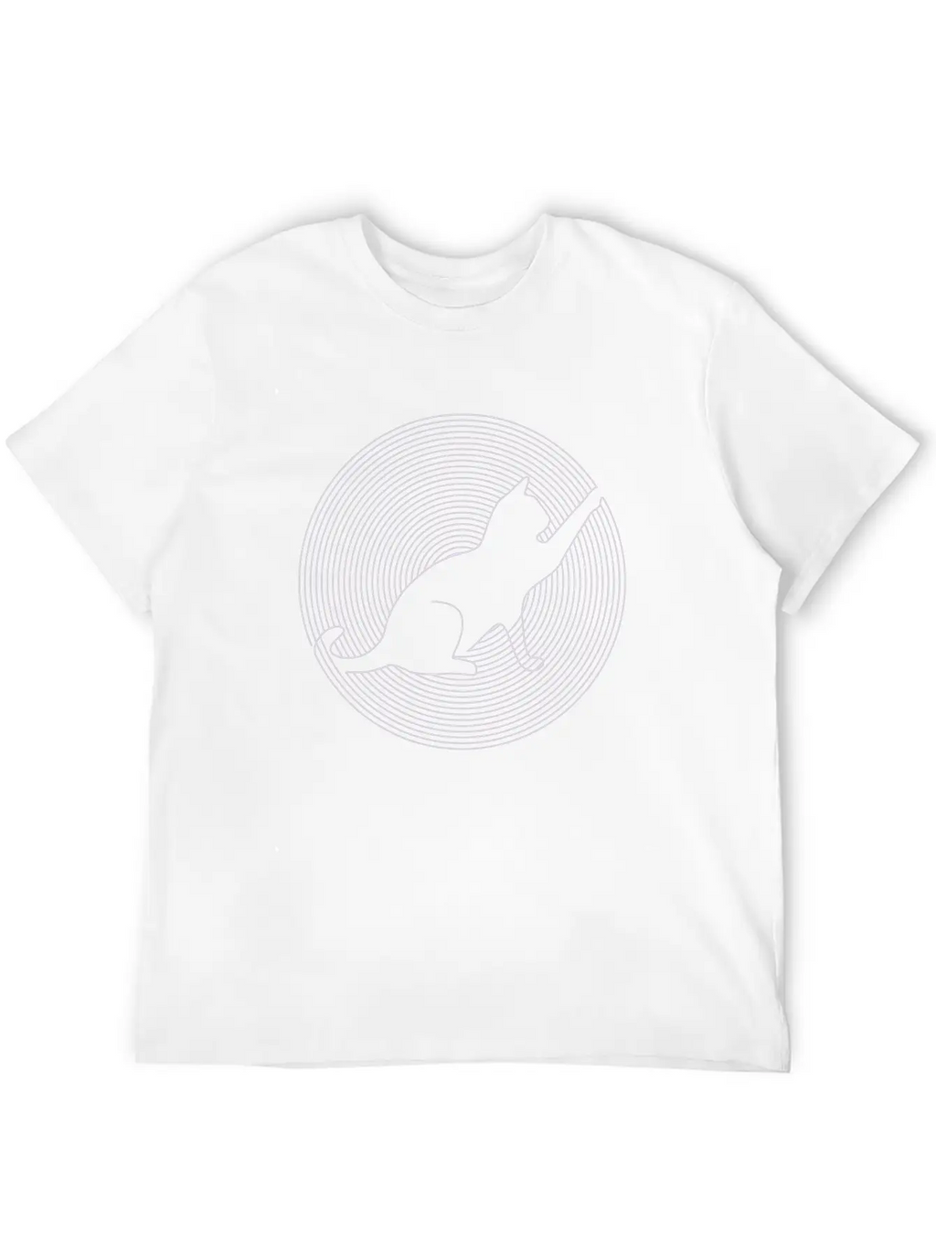 Cute Abstract Minimal Cat Kitten Basic Graphic T-Shirt – Daily Comfort In Soft Cotton