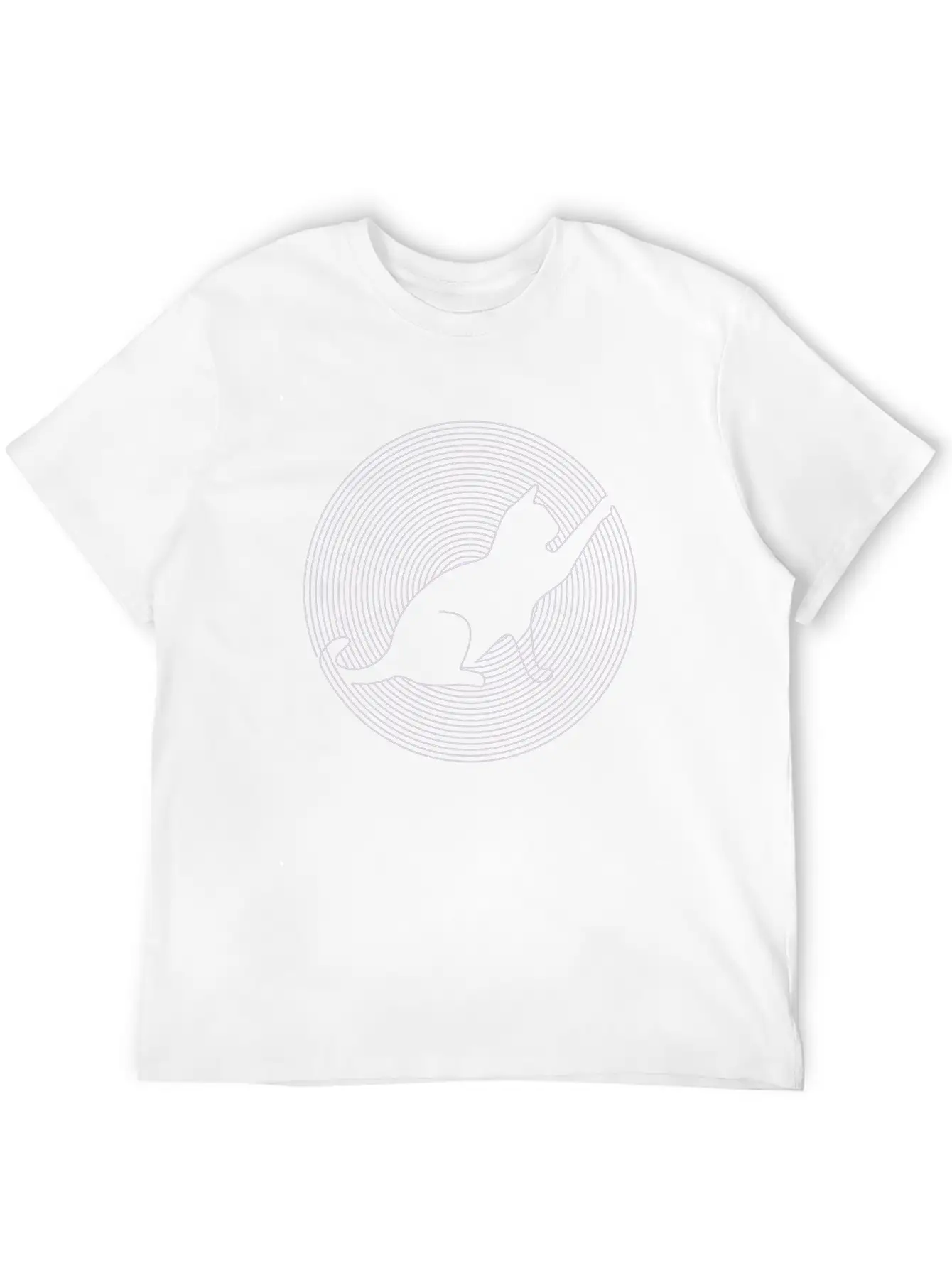 Cute Abstract Minimal Cat Kitten Basic Graphic T-Shirt – Daily Comfort In Soft Cotton