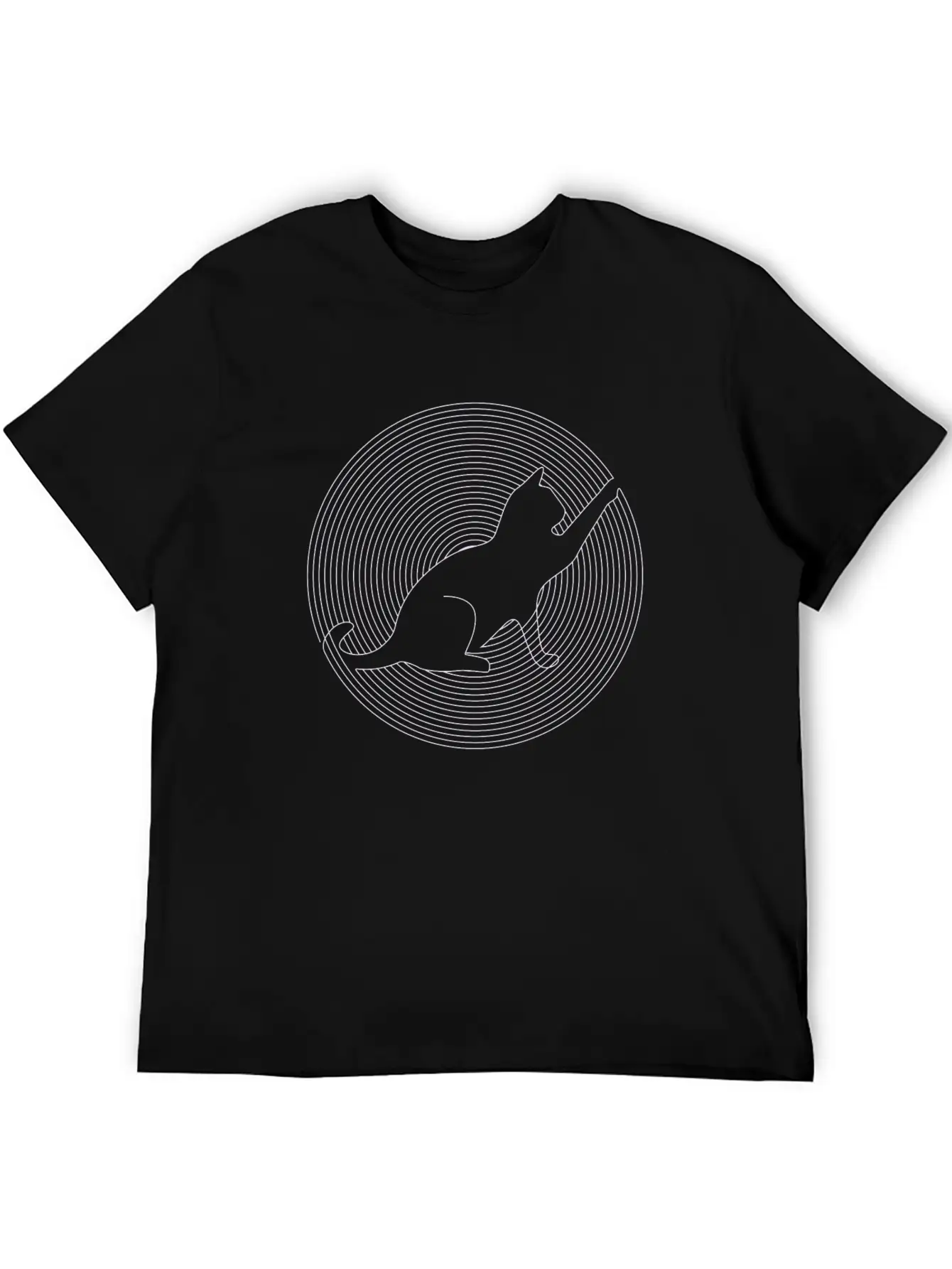 Cute Abstract Minimal Cat Kitten Basic Graphic T-Shirt – Daily Comfort In Soft Cotton