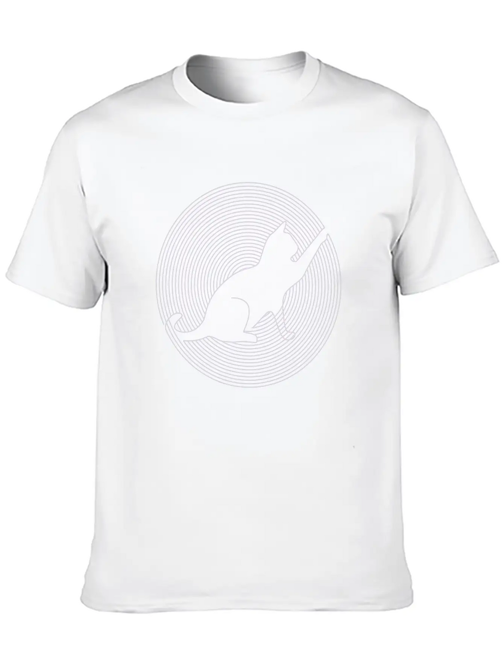 Cute Abstract Minimal Cat Kitten Basic Graphic T-Shirt – Daily Comfort In Soft Cotton