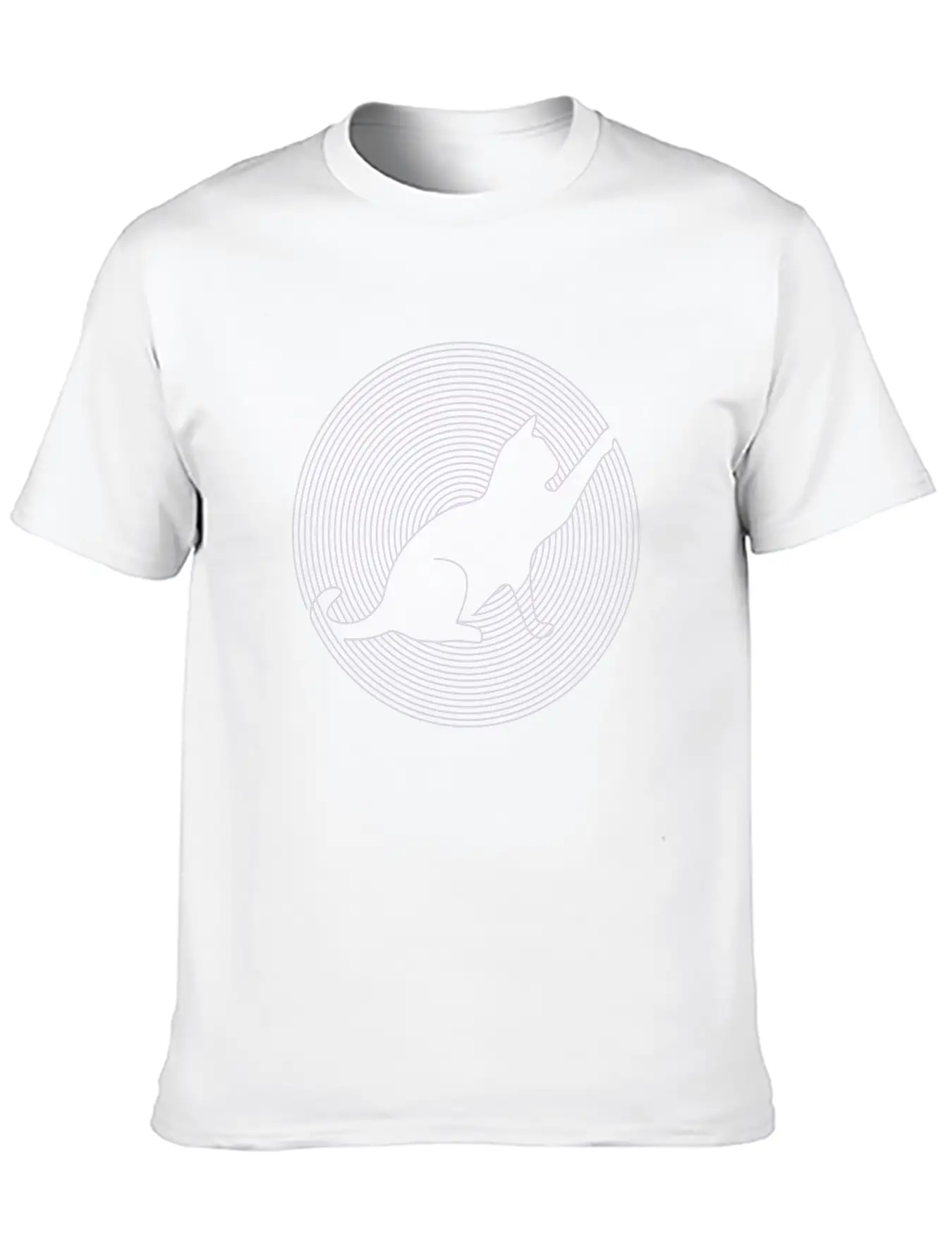 Cute Abstract Minimal Cat Kitten Basic Graphic T-Shirt – Daily Comfort In Soft Cotton
