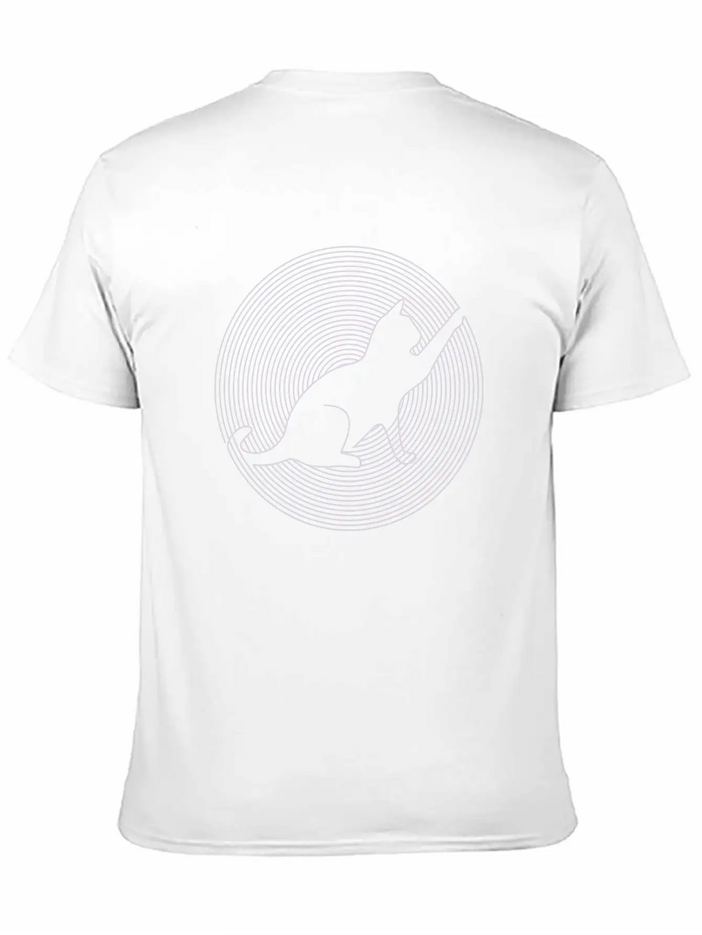 Cute Abstract Minimal Cat Kitten Basic Graphic T-Shirt – Daily Comfort In Soft Cotton