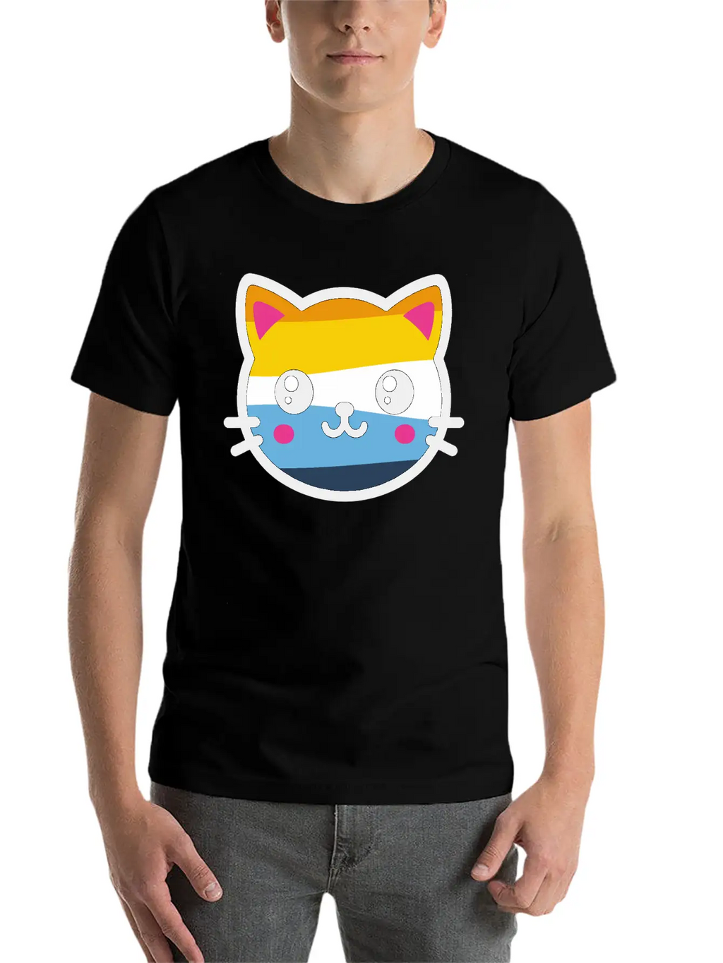 Cute Aroace Cat Breathable Soft Cotton T-Shirt – Timeless Casual Look