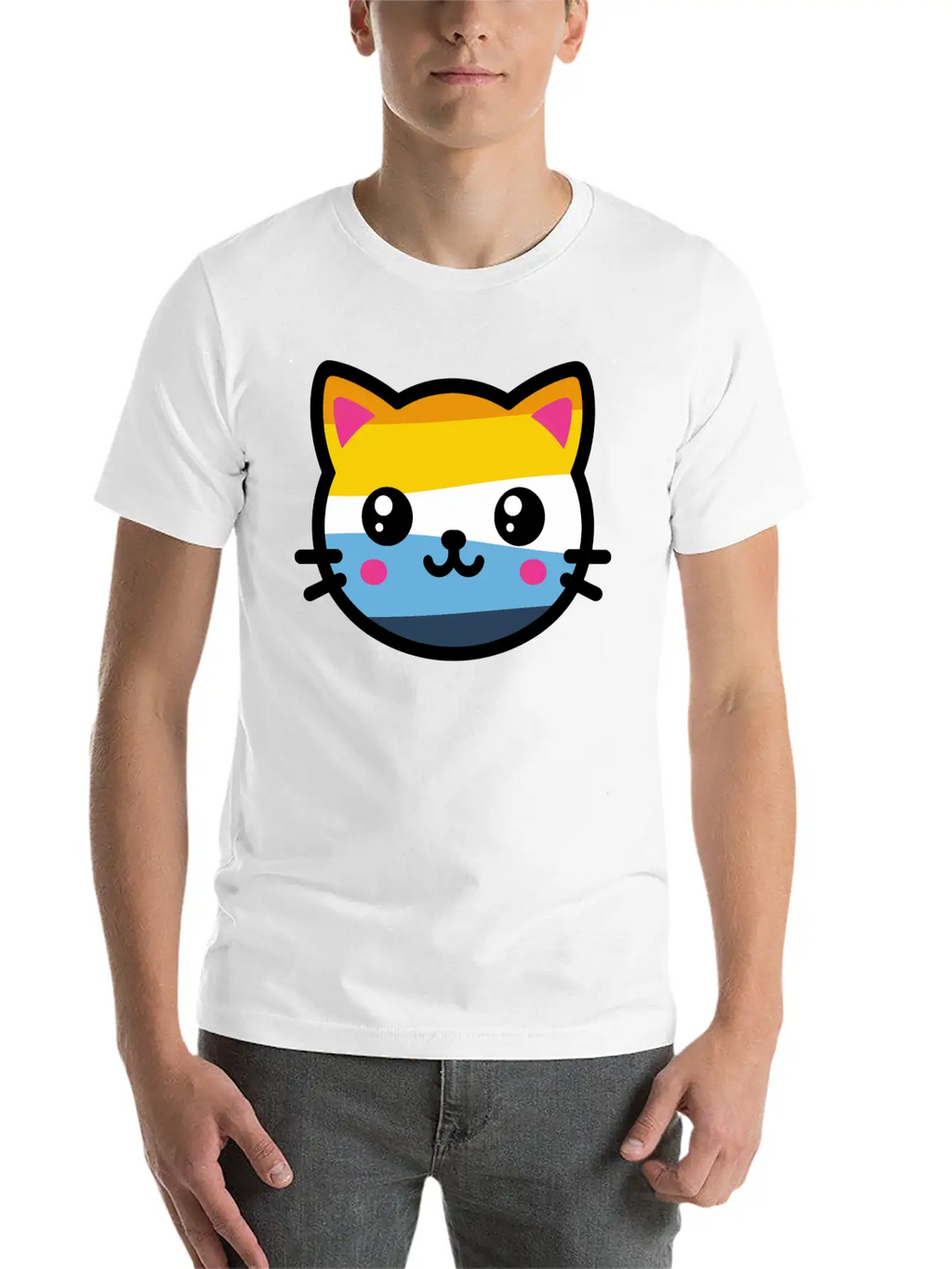 Cute Aroace Cat Breathable Soft Cotton T-Shirt – Timeless Casual Look