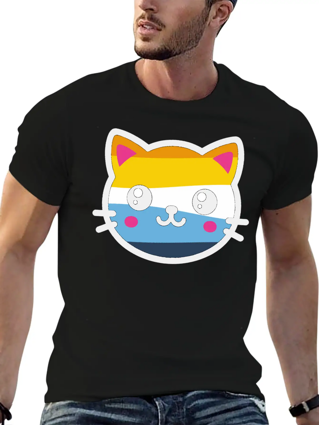 Cute Aroace Cat Breathable Soft Cotton T-Shirt – Timeless Casual Look