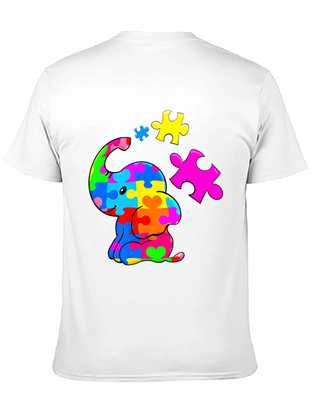 Cute Autism Elephant Autism Awareness Autistic Breathable Soft Cotton T-Shirt – Timeless Casual Look